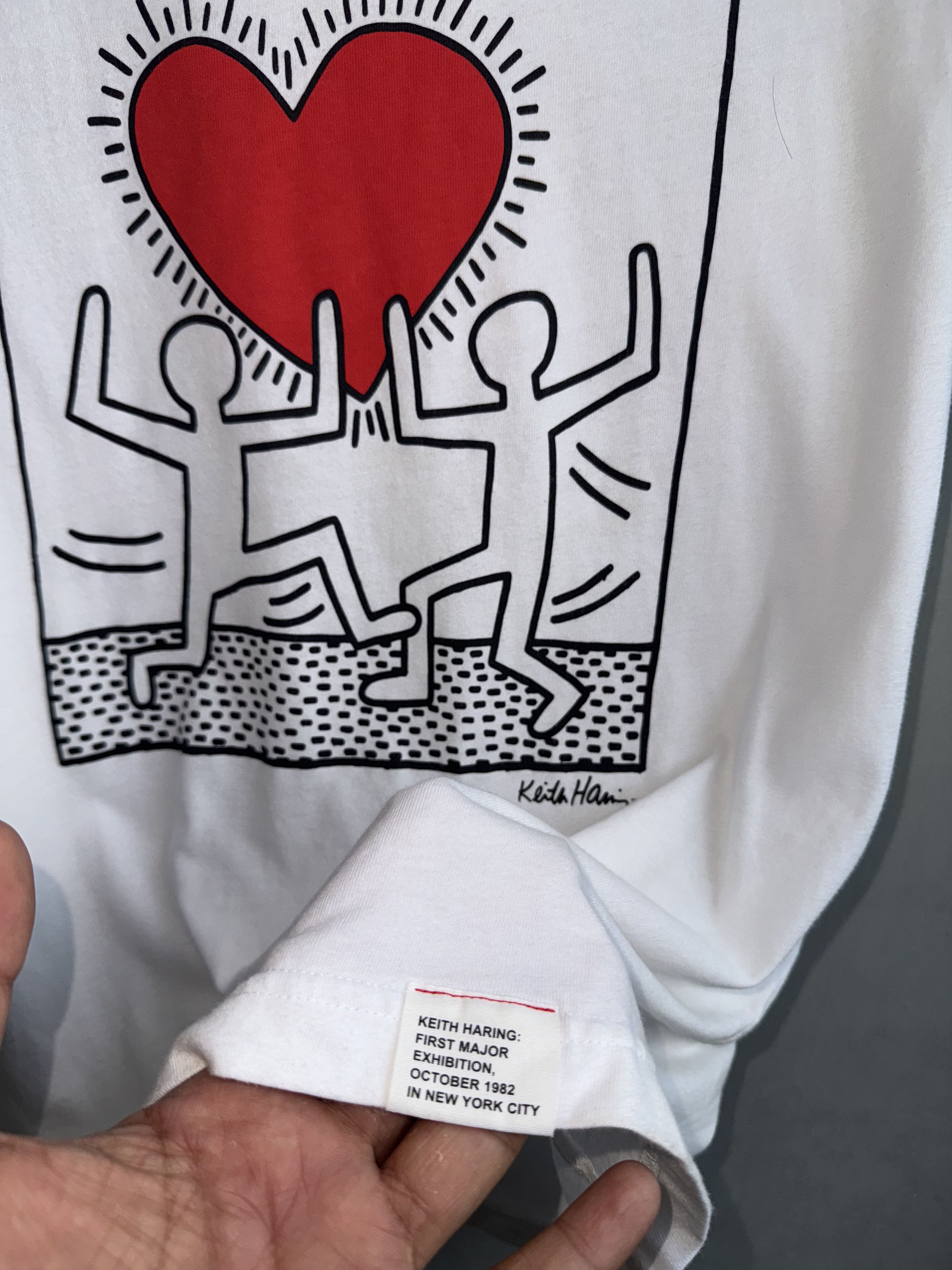 Keith Haring × Uniqlo keith Haring White Art Monet Peace Uniqlo Shirt Size US L / EU 52-54 / 3 - 3 Thumbnail