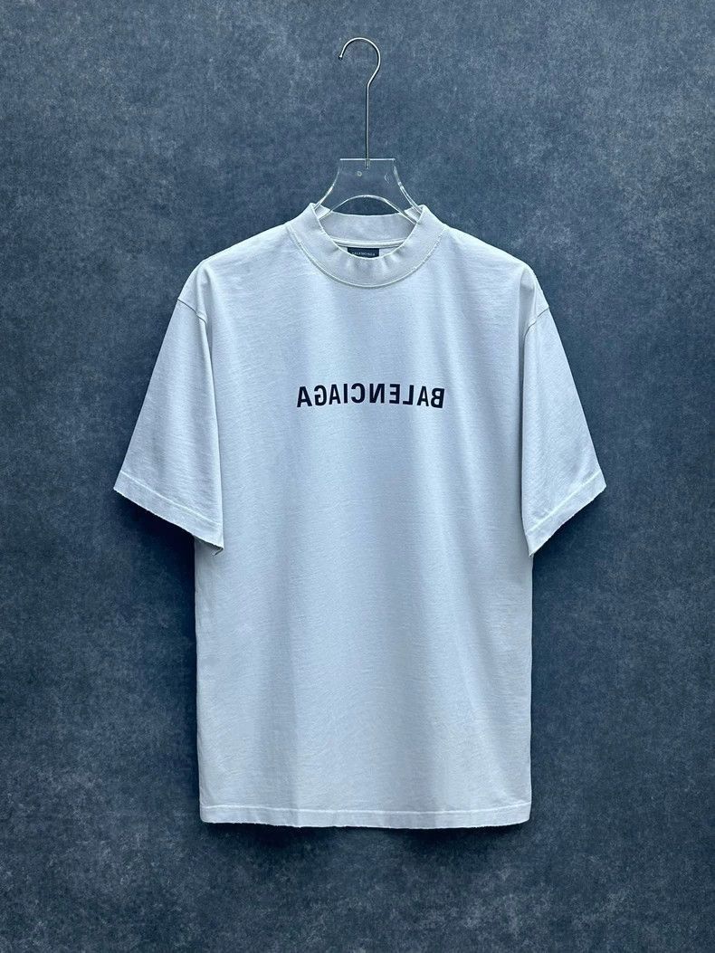 Balenciaga Balenciaga reversed letter print round neck straight tube s Size US S / EU 44-46 / 1 - 1 Thumbnail