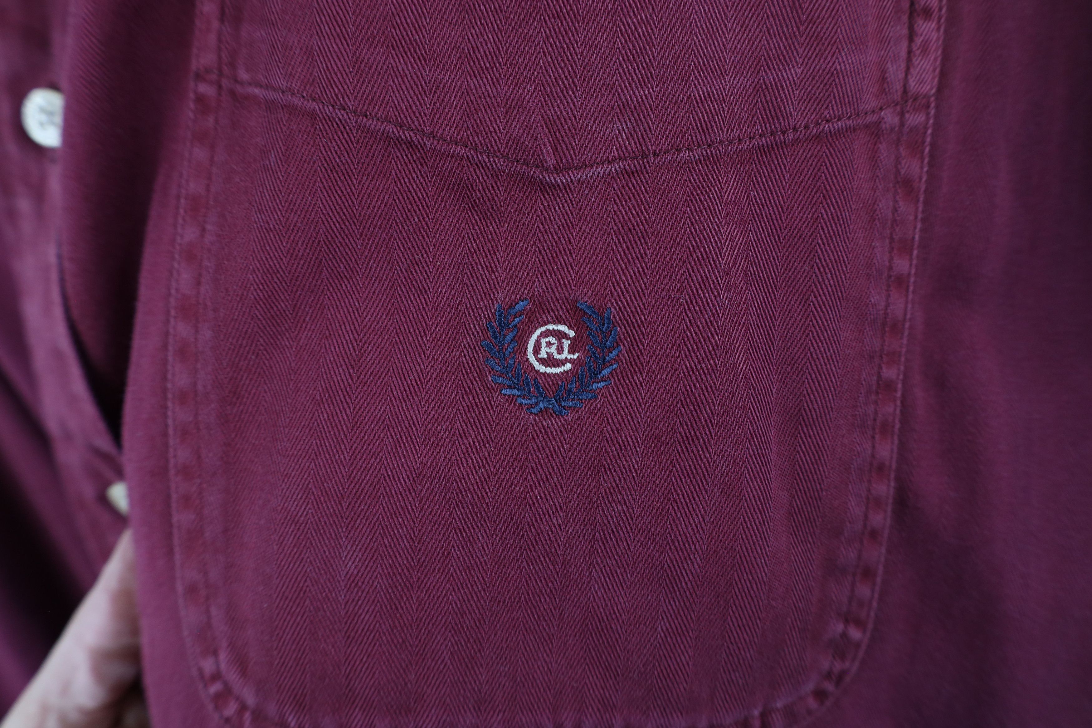 Ralph Lauren × Vintage Vtg 90s Chaps Ralph Lauren Herringbone Button Down Shirt Size US XXL / EU 58 / 5 - 4 Thumbnail