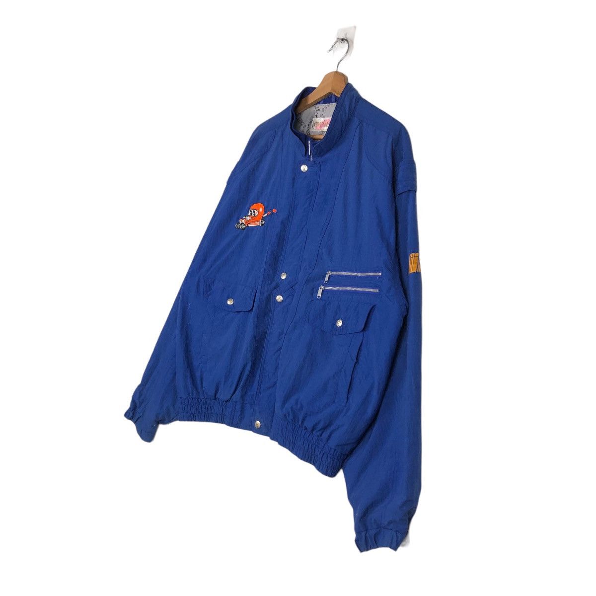 Vintage 📌VINTAGE BOMBER JACKET ITALIANA PETROLI RACING BIG LOGO Size US L / EU 52-54 / 3 - 4 Thumbnail
