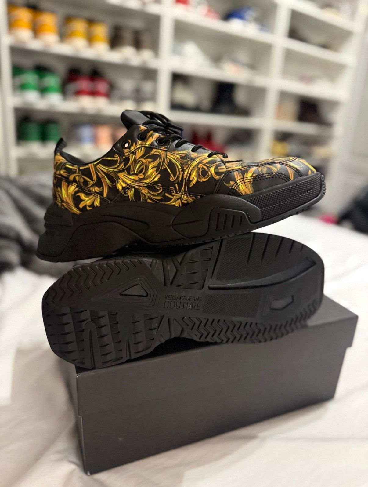 Versace Jeans Couture Versace jeans couture "Scarpa" sneaker with calf leather Size US 10 / EU 43 - 6 Thumbnail