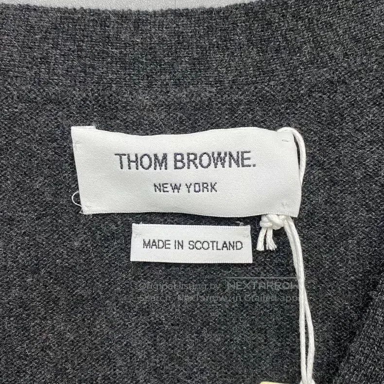 Thom Browne Thom Browne Dark Gray Cashmere Cardigan Size US XXS / EU 40 - 4 Thumbnail