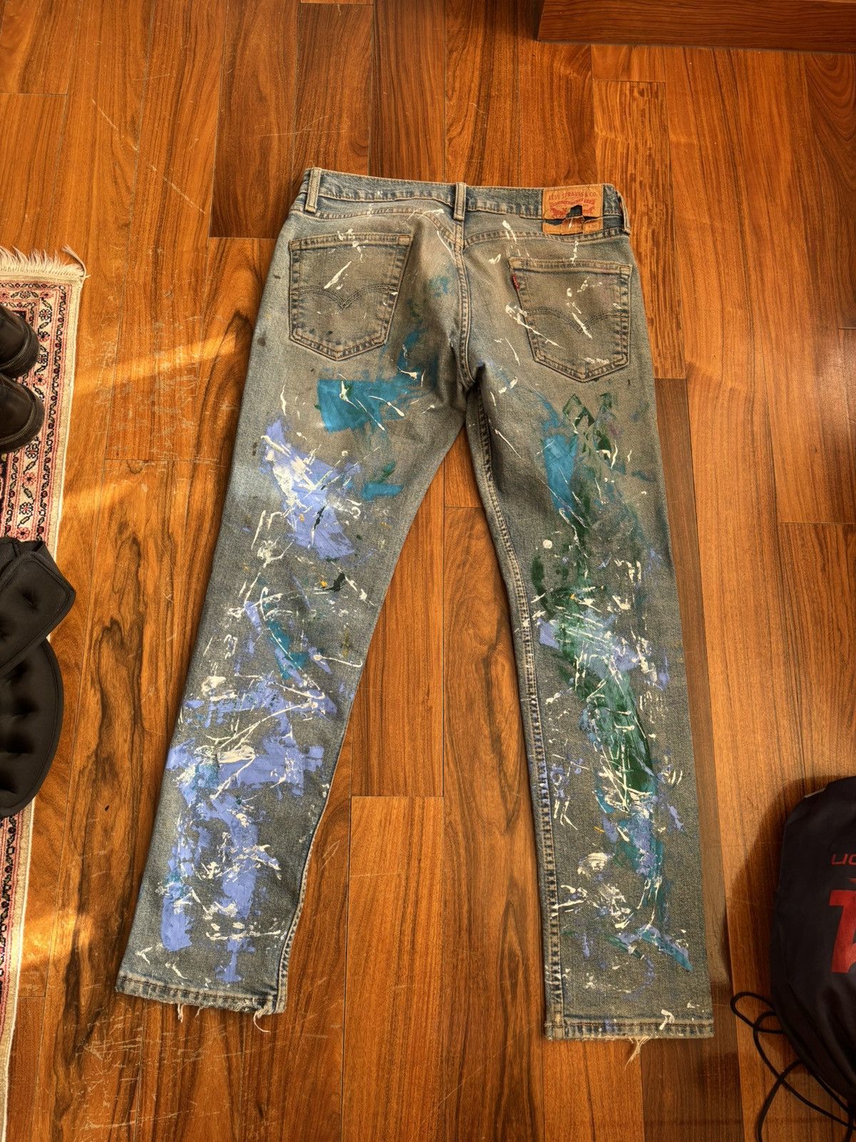 Levi's Levis~~ Art paint handcrafted jeans Size US 32 / EU 48 - 2 Thumbnail