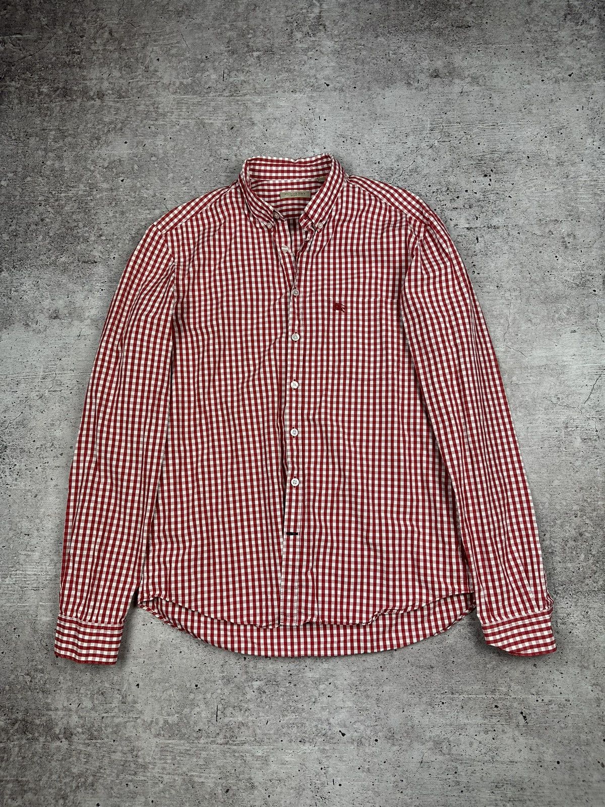 Burberry Brit Small Logo Check Patterned Button Up Shirt