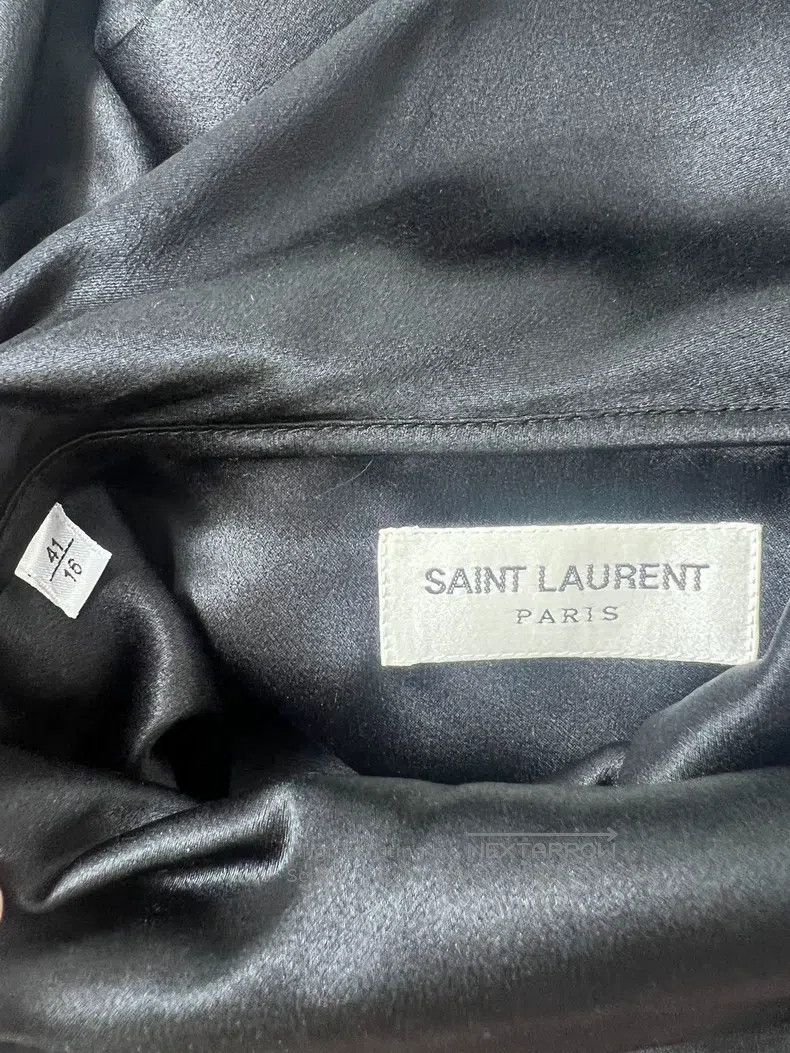 Saint Laurent Paris Saint Laurent Paris size 41 Asymmetric Button-up Shirt wit Size L / US 10 / IT 46 - 5 Thumbnail