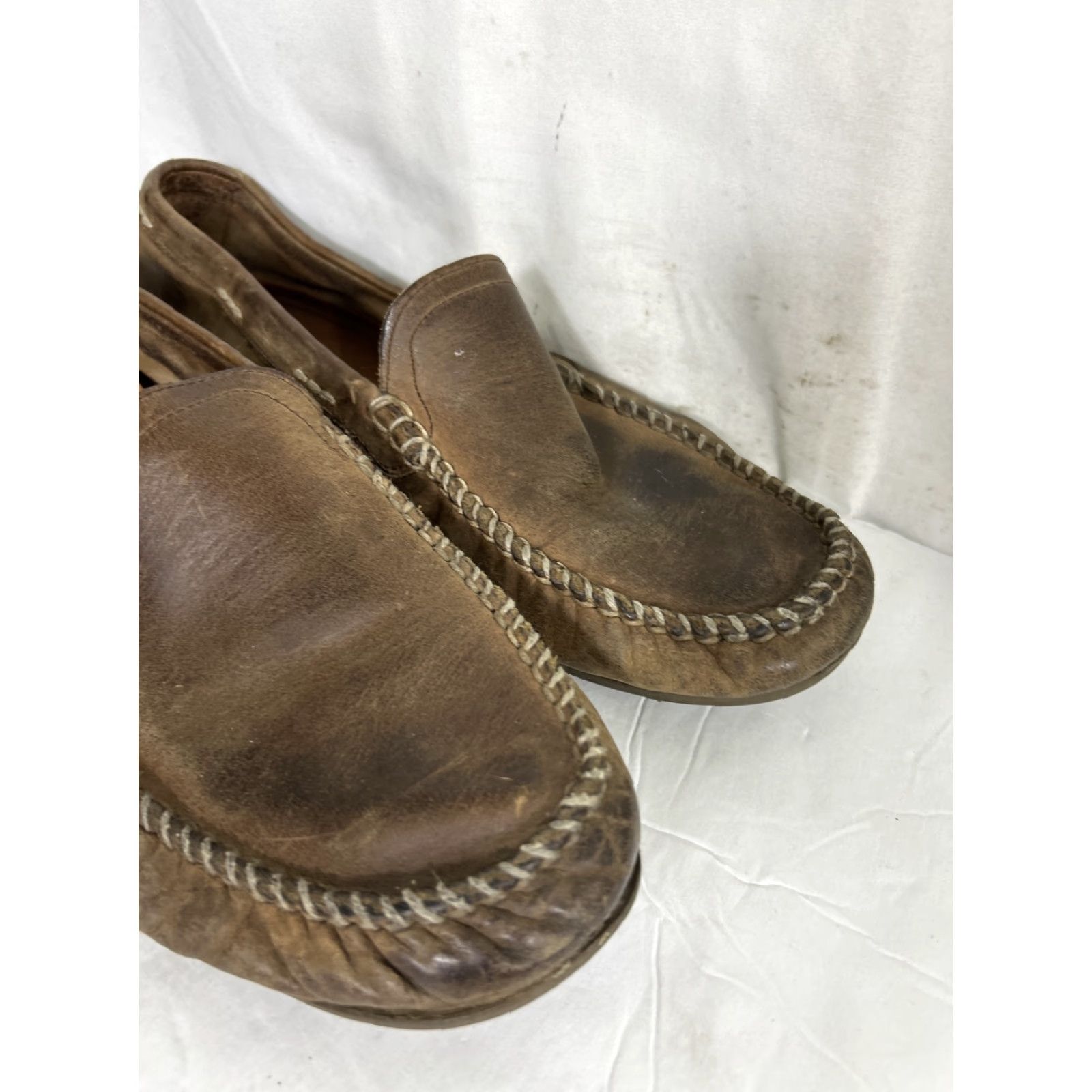 Frye Frye Lewis Venetian Mens Size 10.5 D Brown Casual Loafers Flaw Needs Repair Size US 11 / EU 44 - 2 Thumbnail
