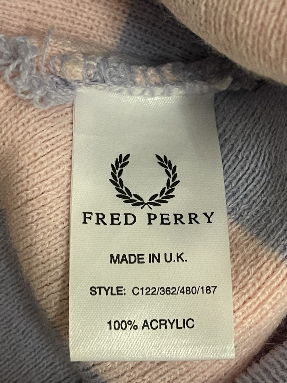 Fred Perry Vintage Fred Perry Made in UK Colour Block Beanie Size ONE SIZE - 5 Thumbnail