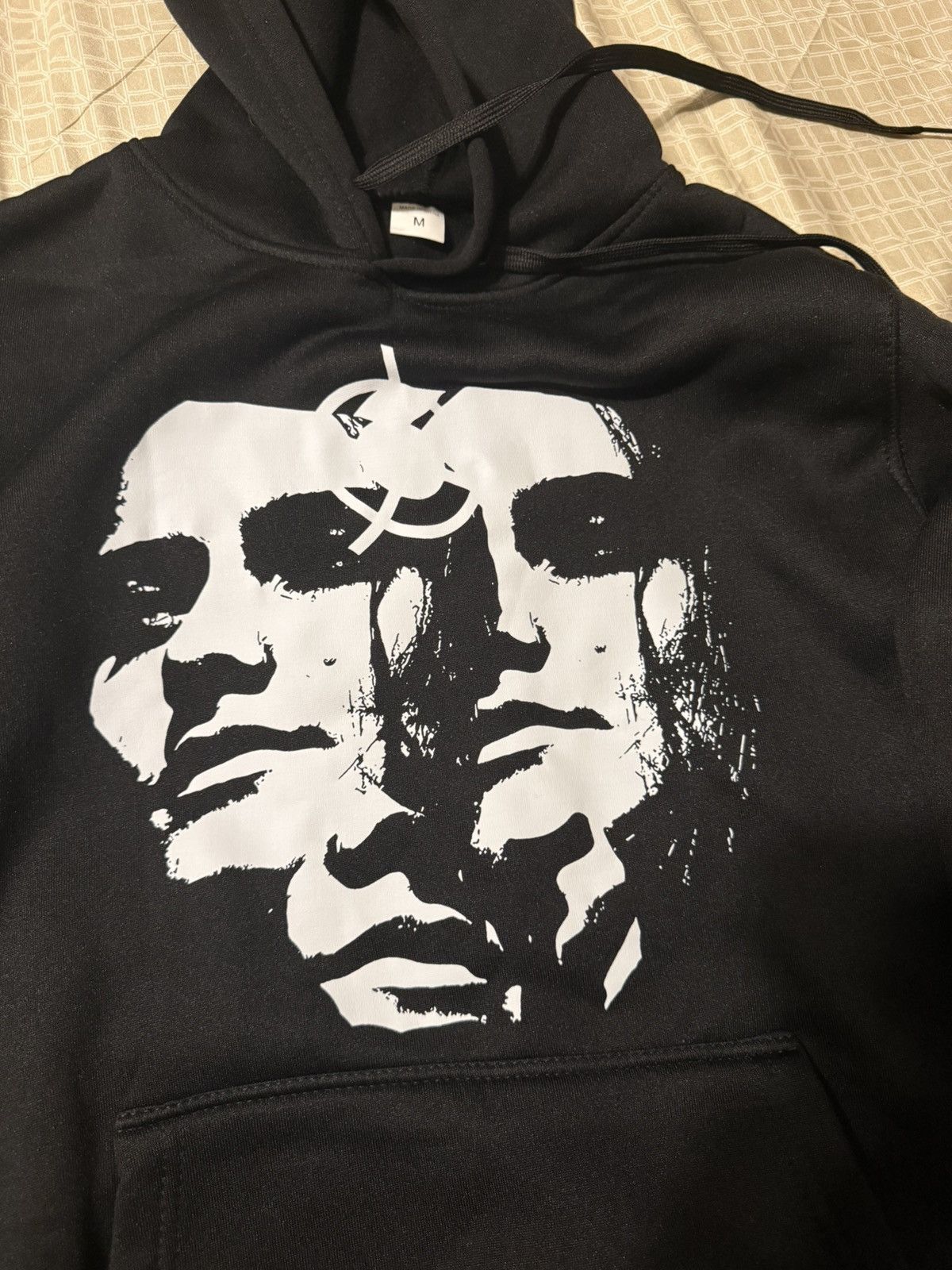 Other Black Graphic Pullover Hoodie with White Face Print medium Size US M / EU 48-50 / 2 - 3 Thumbnail