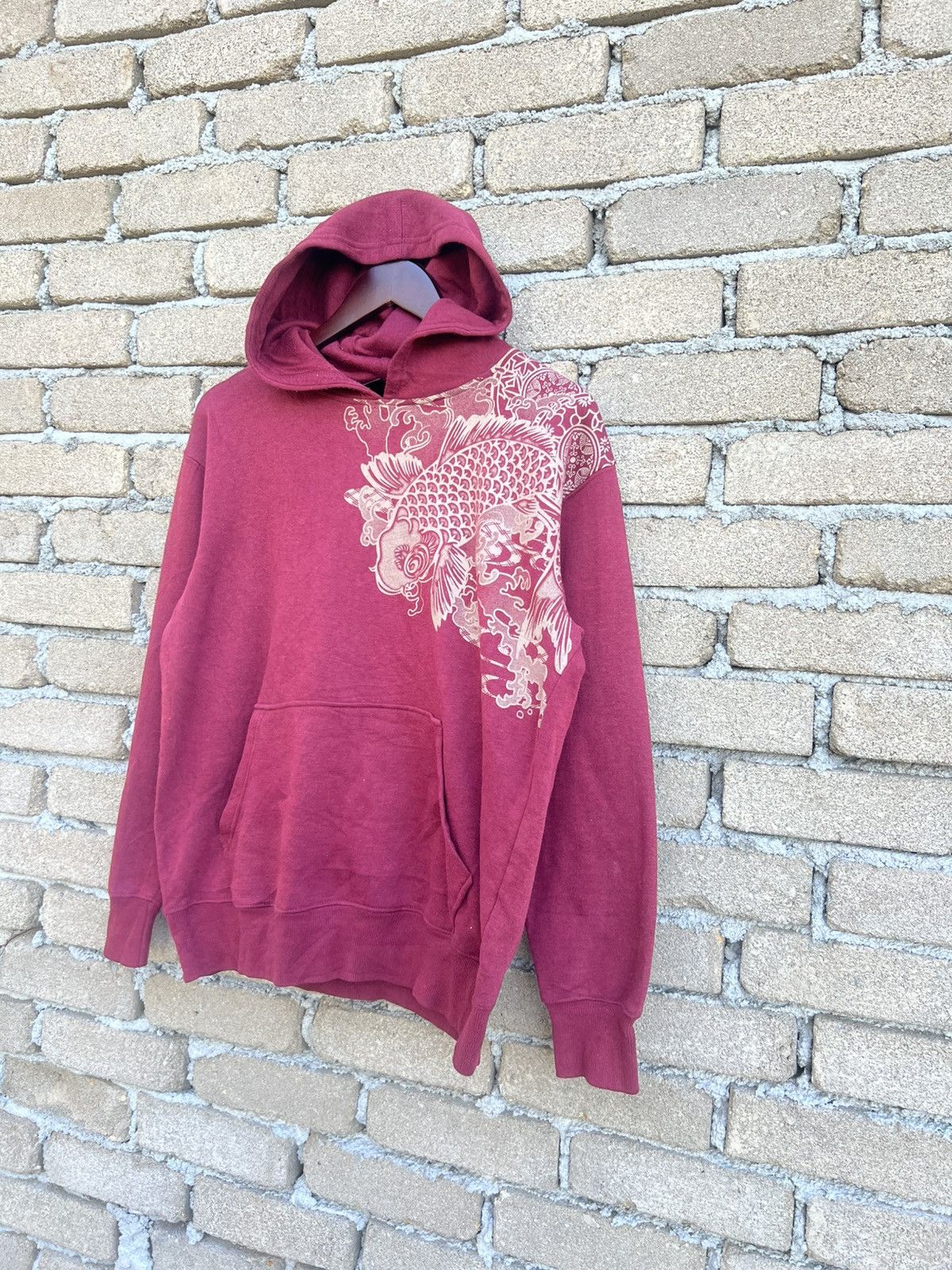 Japanese Brand Japan Koi Fish Over Print Pullover Hoodie Size US M / EU 48-50 / 2 - 4 Thumbnail