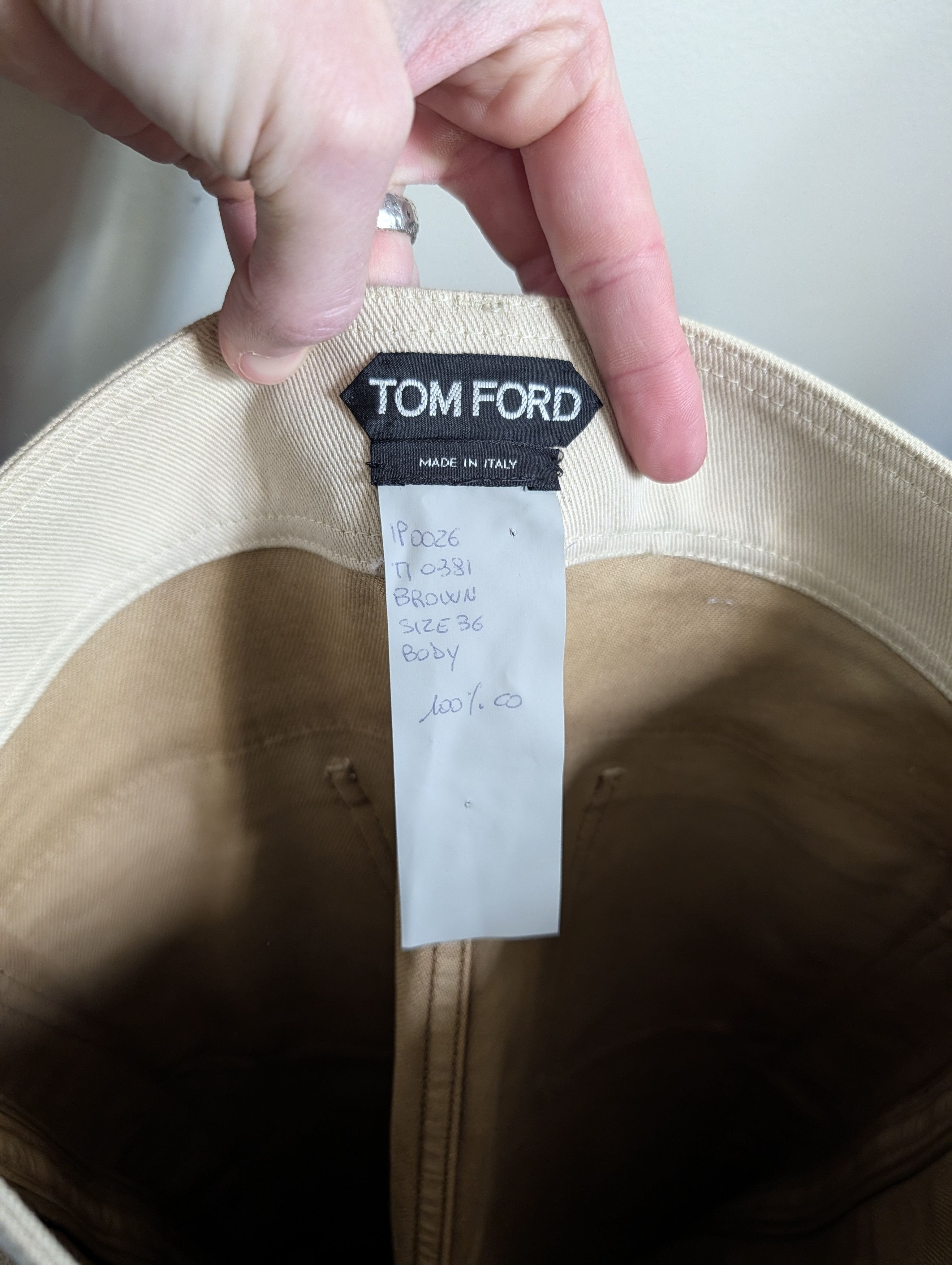 Tom Ford Trompe L'oeil sample handwritten cotton Italian jeans Size US 29 - 14 Thumbnail