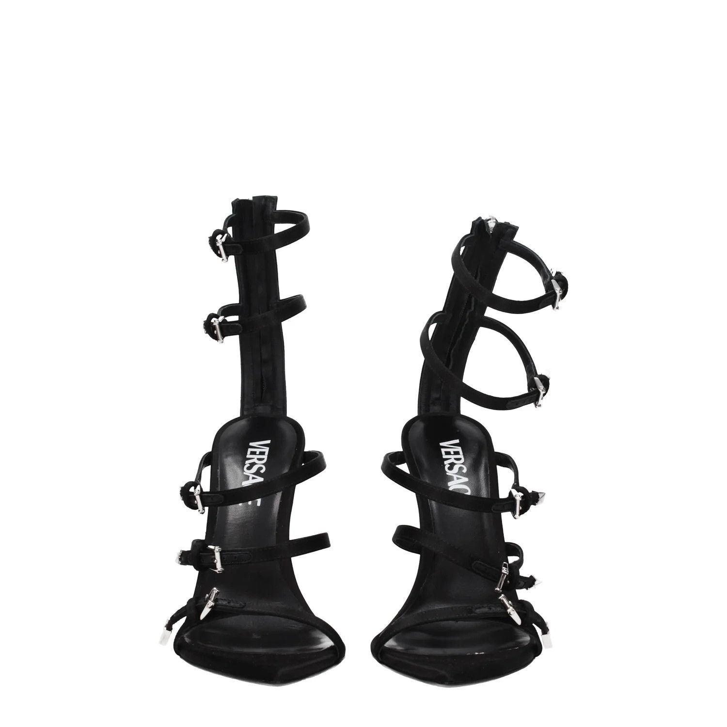 Versace ob1o1e0125 Satin Sandals in Black Size US 10 / IT 40 - 3 Thumbnail