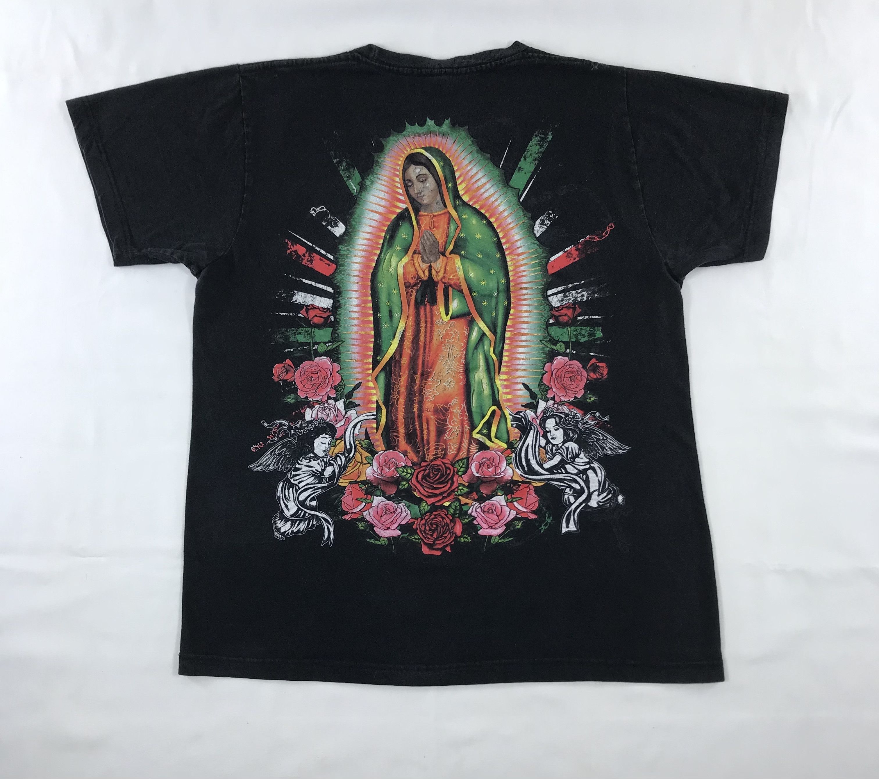 Fuck Art, Make Tees Vintage Virgen De Guadalupe Over Printed T Shirt Size US L / EU 52-54 / 3 - 1 Thumbnail