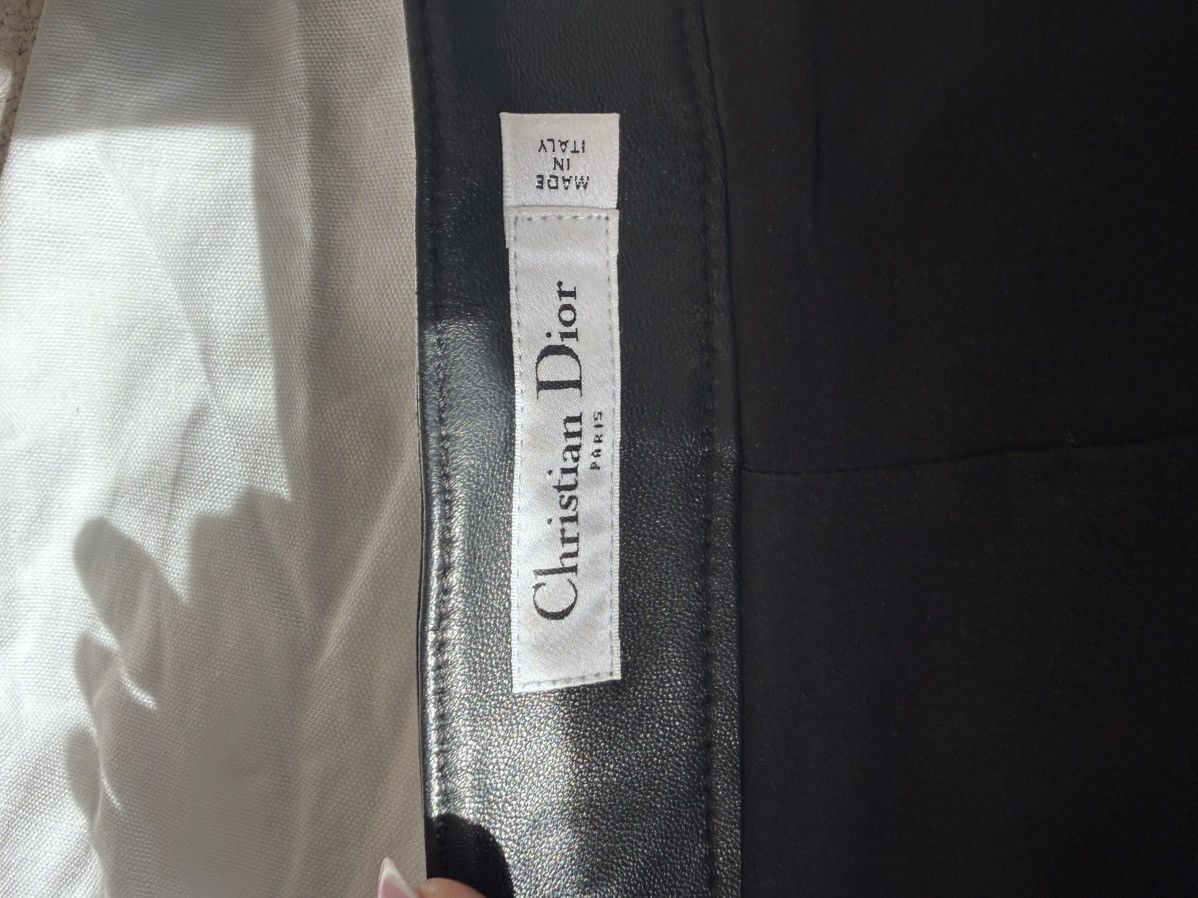 Dior Dior Skort with CD Buckle Black Lambskin Size 26" / US 2 / IT 38 - 4 Thumbnail