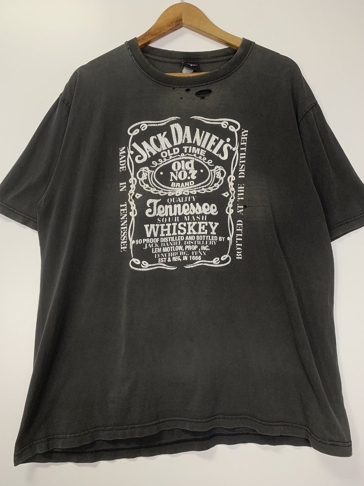 Vintage Vintage 90s Jack Deniels distress T-shirt Size US L / EU 52-54 / 3 - 2 Thumbnail