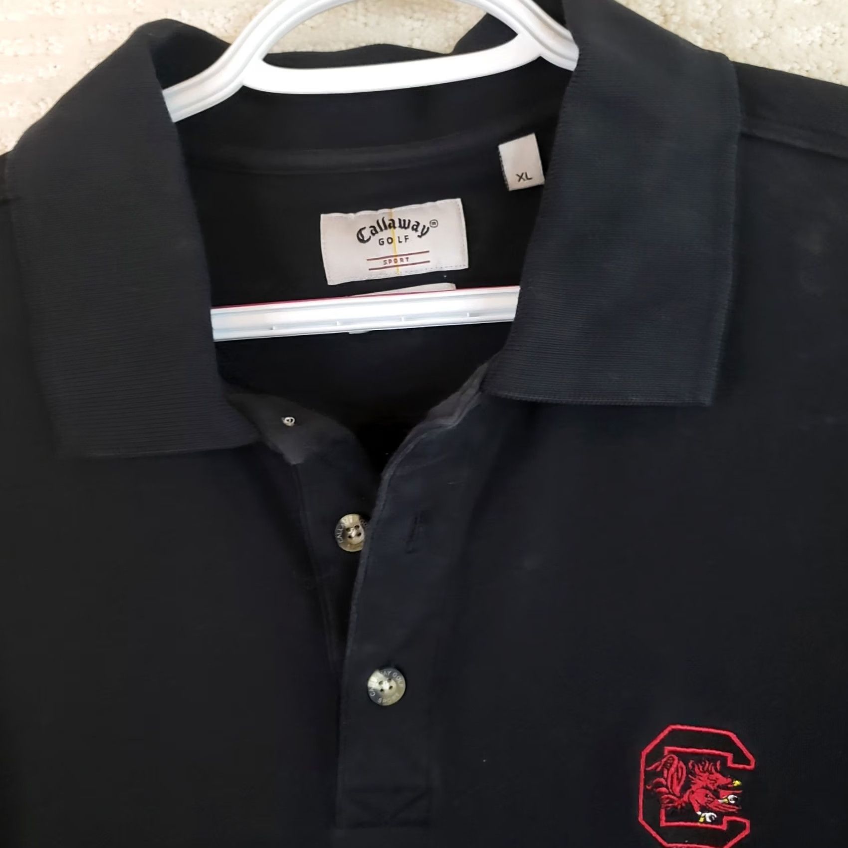 Callaway VINTAGE Callaway Golf Polo Shirt Mens XL Black South Carolina Gamecocks USC Logo Polo Shirt Short Sleeve Embroidered Logo Golf Activewear Casual Size US XL / EU 56 / 4 - 4 Thumbnail