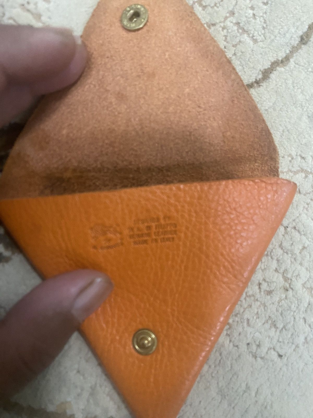 Il Bisonte Il Bisonte Made in Italy Triangular Leather Coin Case Size ONE SIZE - 4 Thumbnail
