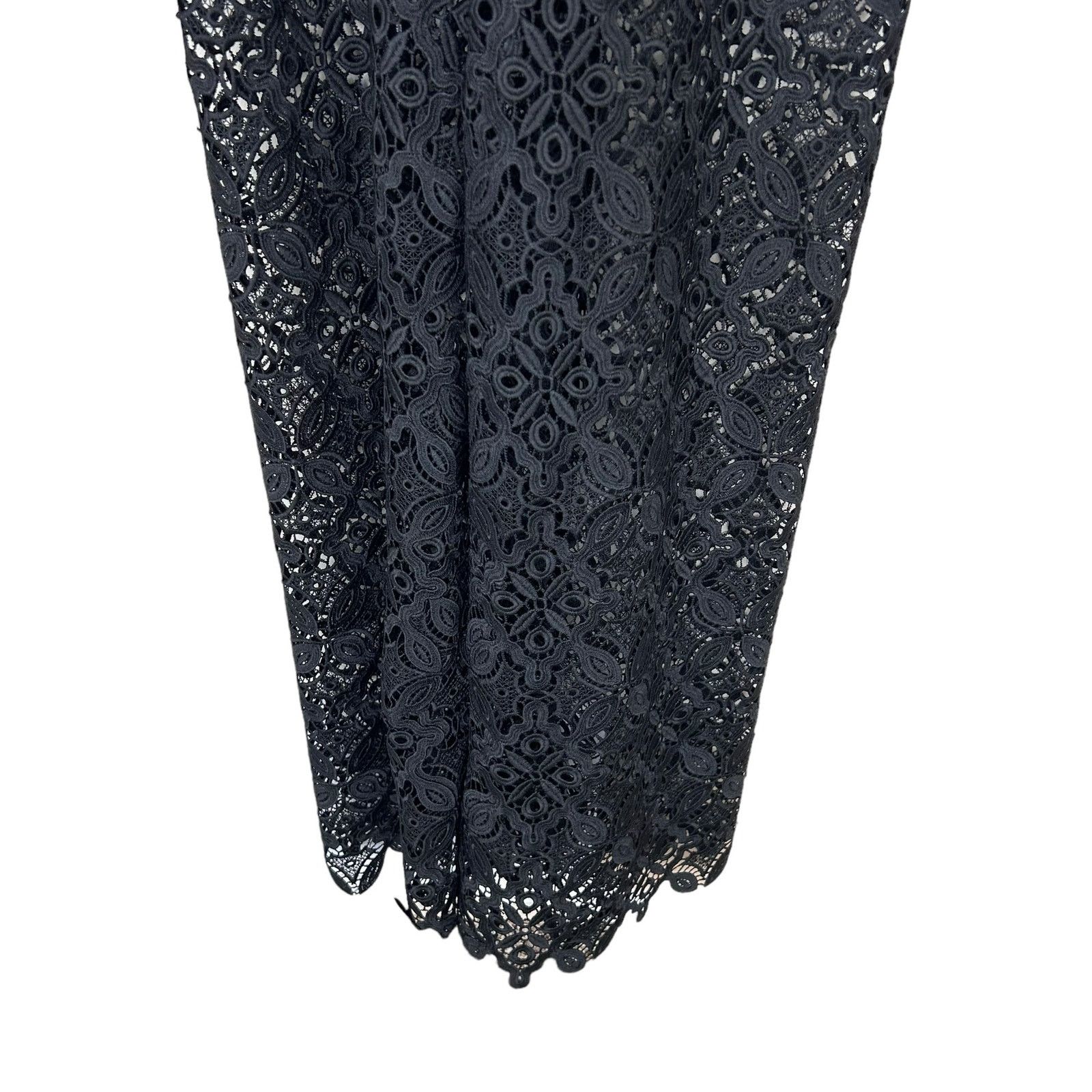 Jonathan Simkhai Jonathan Simkhai Black Lace Emma Guipure Jumpsuit Sz M Size 30" / US 8 / IT 44 - 4 Thumbnail
