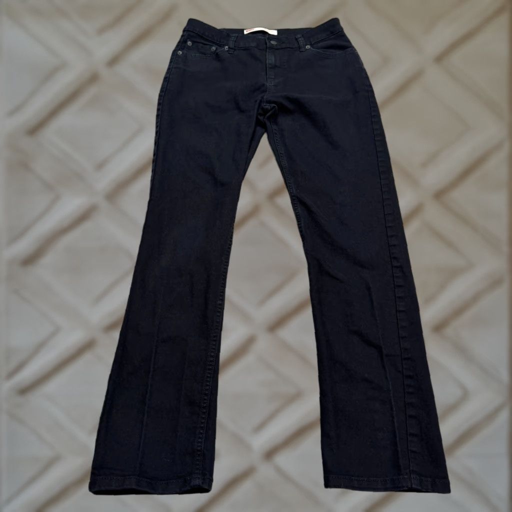 Levi's Levi's 502 Denim Jeans Women's Regular Taper 30x30 Black Dark Wash Mid Rise 18 Women's Jeans Size 40" / US 18 - 1 Thumbnail