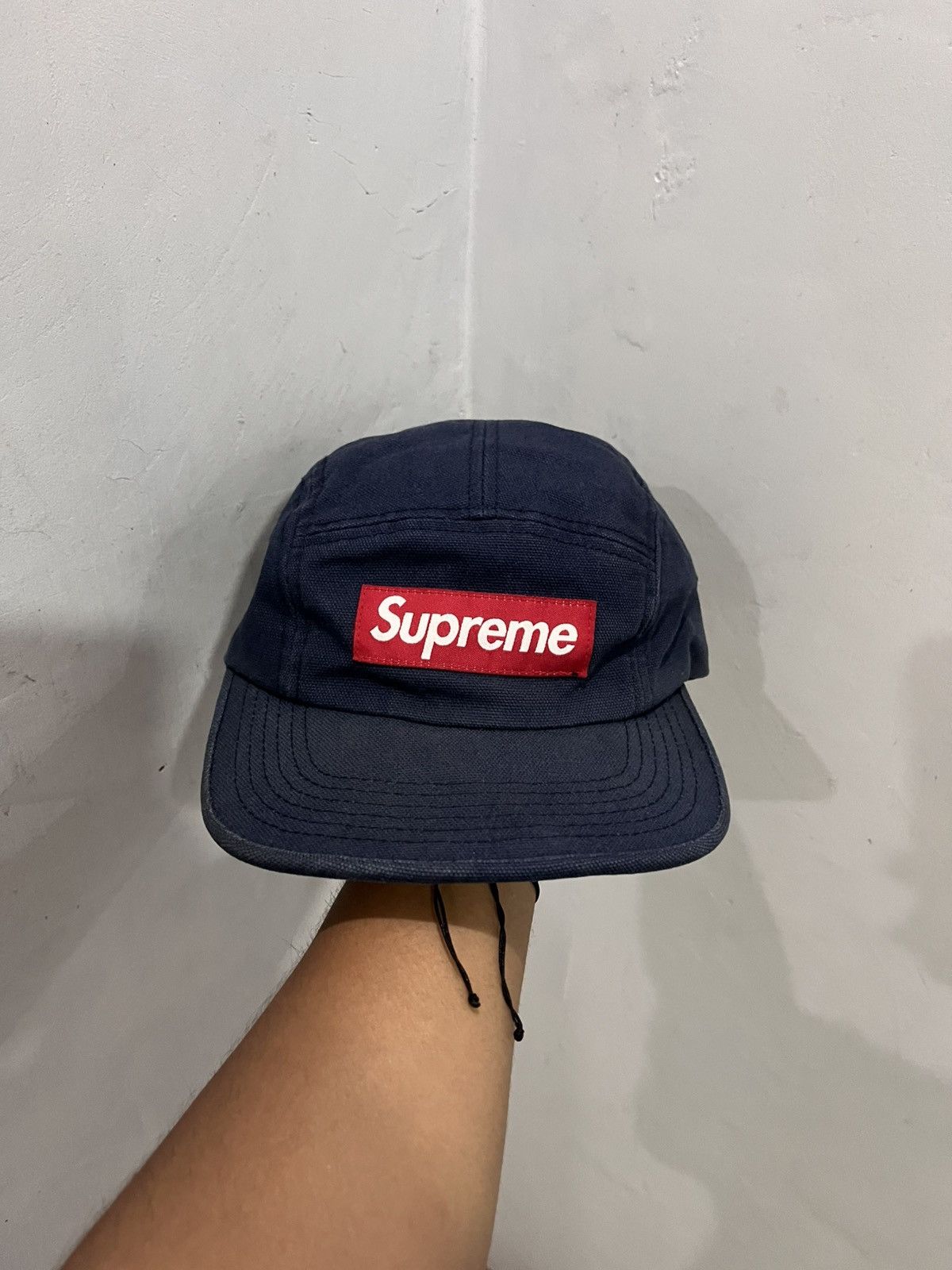 Supreme Supreme Logo Box 5 Panel Navy Size ONE SIZE - 5 Thumbnail