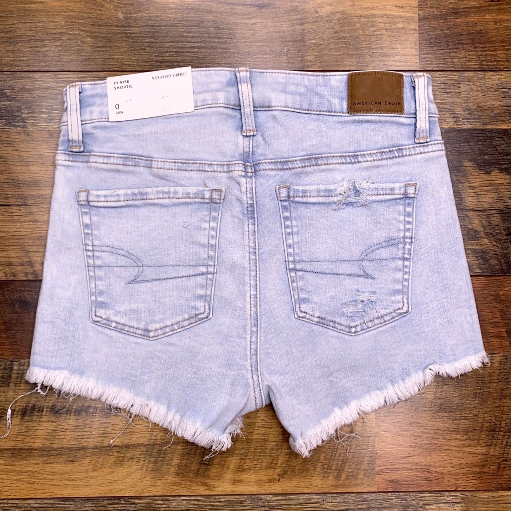 American Eagle Outfitters American Eagle Outfitters Shortie Womens 0 Denim Stretch High Rise 25 Inseam 4 in Blue 5-Pocket NWT Size 25" / US 0 / IT 36 - 2 Thumbnail