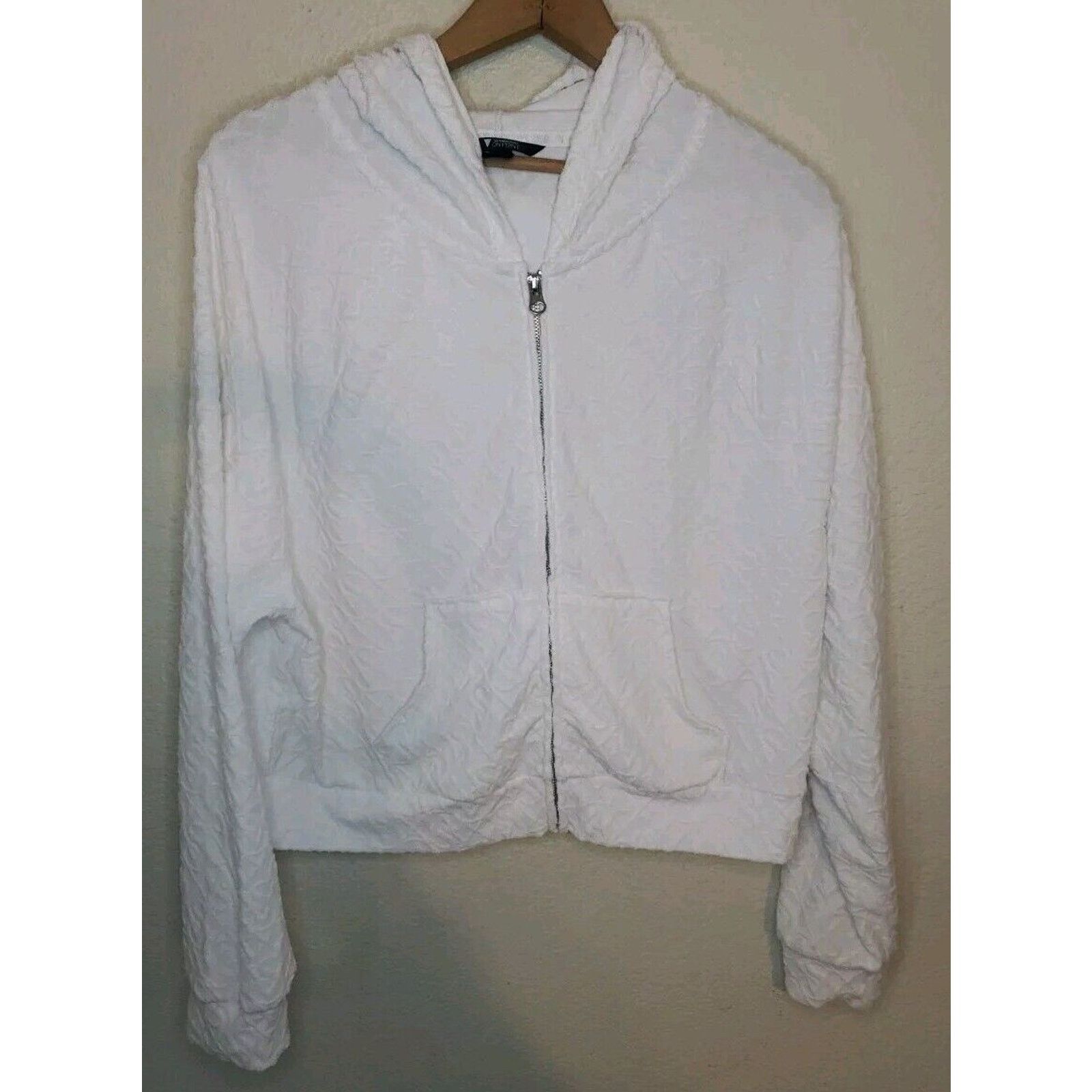 Victoria's Secret VICTORIA'S SECRET Zip Up Hooded Terry Sweater Womens Medium Size M / US 6-8 / IT 42-44 - 2 Thumbnail