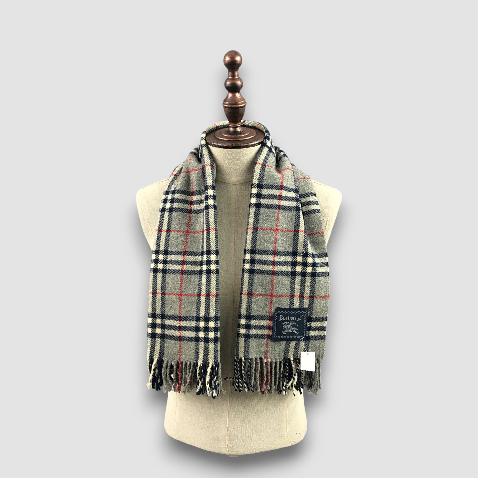Burberry Vintage Burberrys Scarf Muffler Wool Cashmere Scarves Size ONE SIZE - 1 Preview