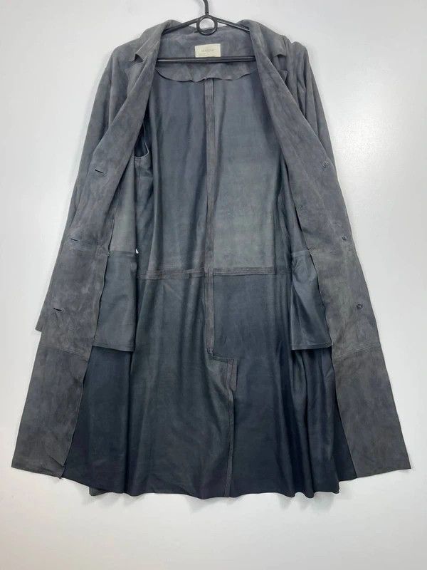Other Via Masini 80 Firenze Womens Suede Leather Coat Grey Size L Size L / US 10 / IT 46 - 8 Thumbnail