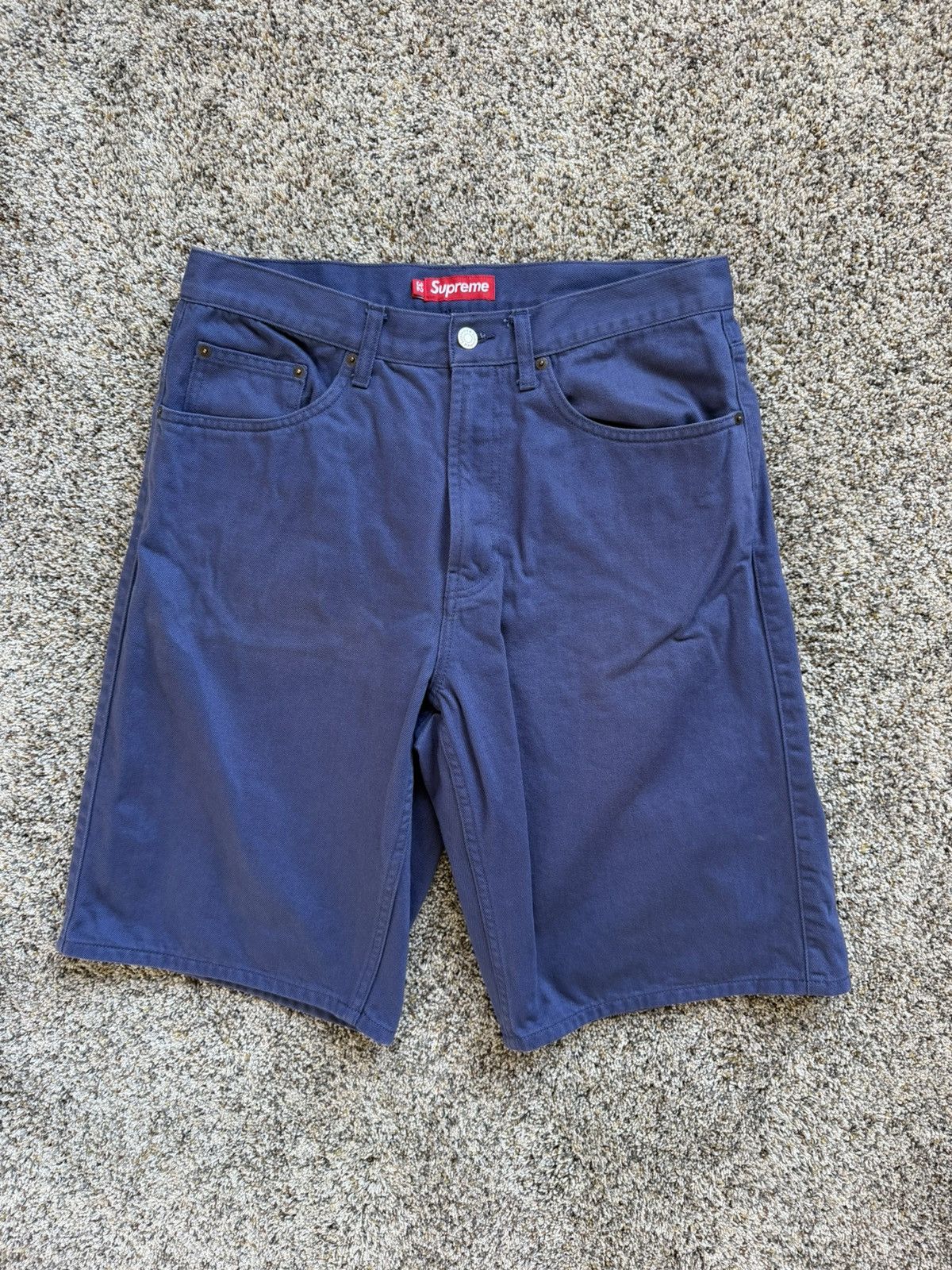 Supreme Supreme Baggy Jean Shorts Navy Blue SS24 Size US 32 / EU 48 - 2 Thumbnail
