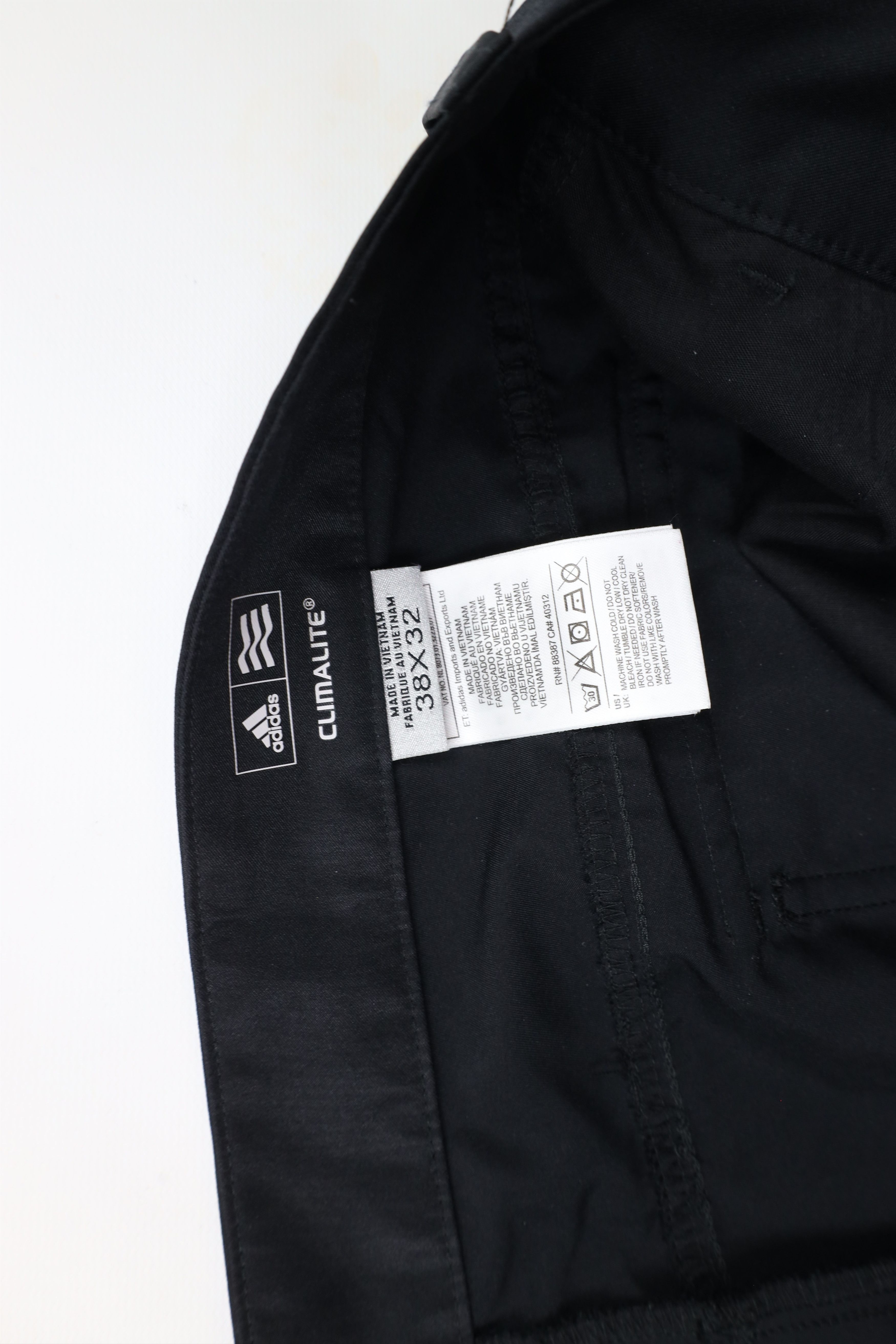 Vintage Y2K Adidas Golf Out Tech Wide Leg Chino Pants Black