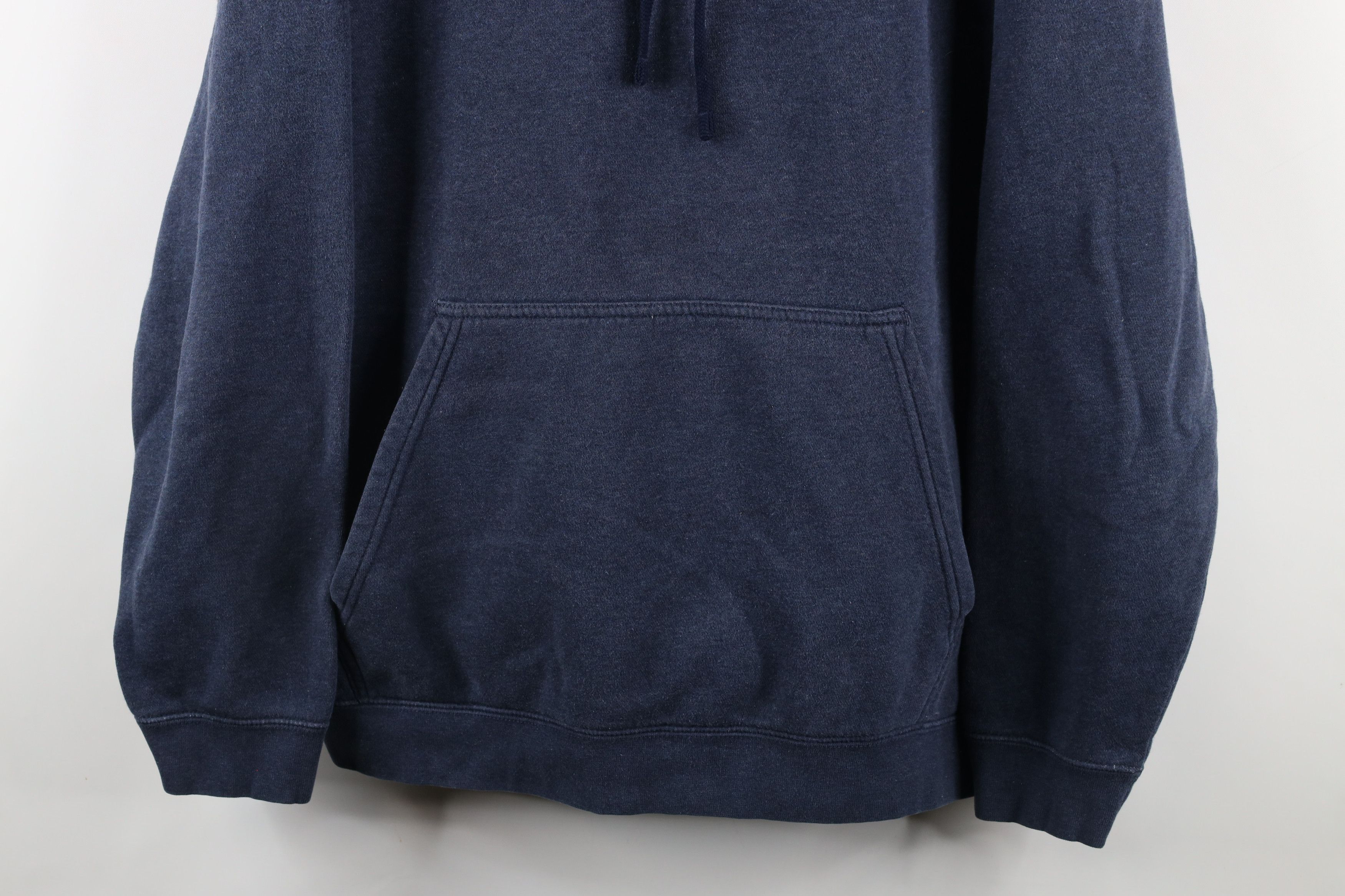 Nike × Vintage Vintage Nike Mini Swoosh Hoodie Sweatshirt Heather Blue Size US XL / EU 56 / 4 - 3 Thumbnail