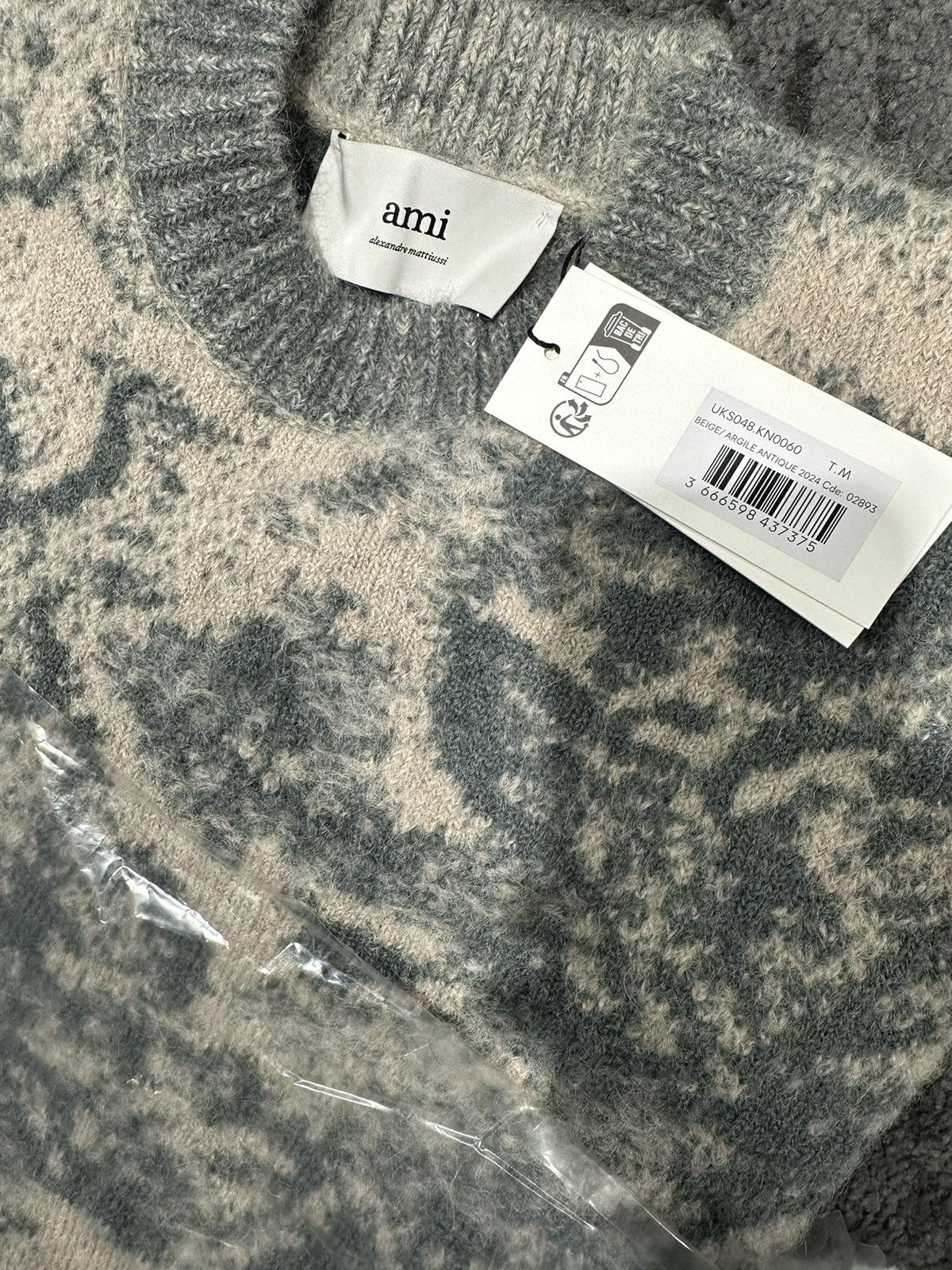 AMI AMI - Jaquard Crewneck Sweater Size US M / EU 48-50 / 2 - 2 Thumbnail