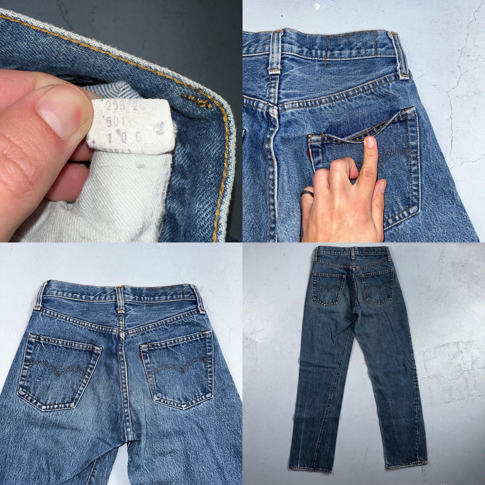 Levi's VINTAGE Levis 501 XX 80s Redline Selvedge USA Jeans Med Wash 27x34 Act 24x30 Size US 27 - 9 Thumbnail