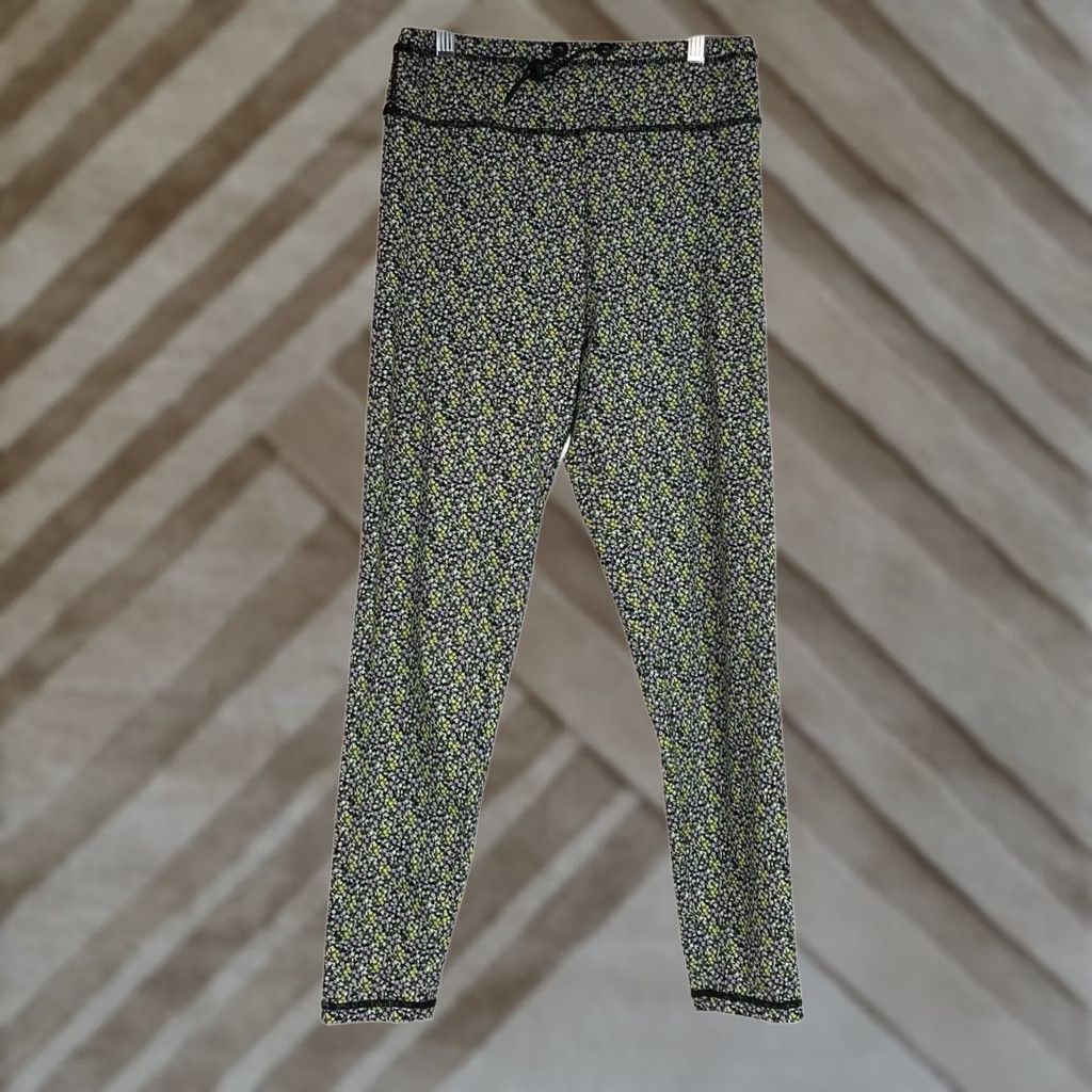 Adam Selman ADAM SELMAN WOMEN'S MEDIUM SPORT LEGGINGS MULTICOLOR FLORAL Size 32" / US 10 / IT 46 - 1 Thumbnail