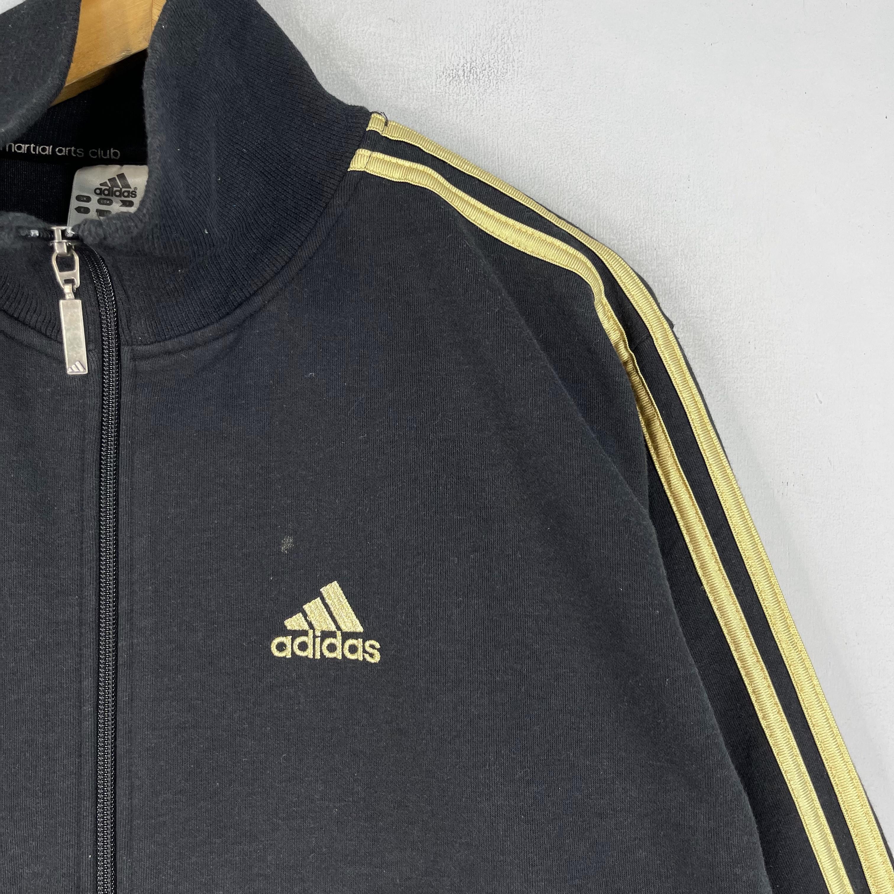 Adidas × Vintage Vintage Y2K ADIDAS Three Stripes Zipper Sweater Size US M / EU 48-50 / 2 - 2 Thumbnail
