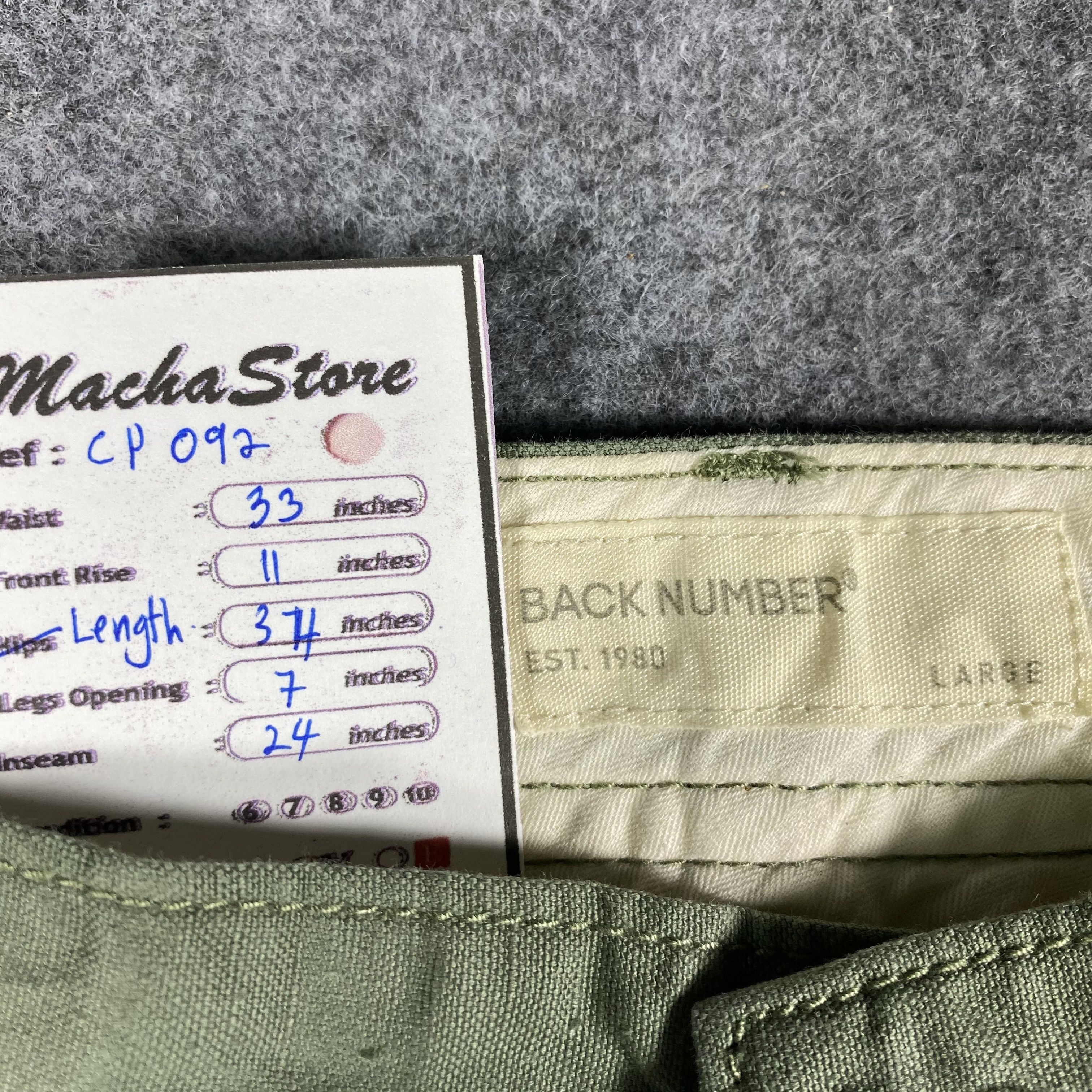 Japanese Brand Japanese Brand Back Number Multipocket Tactical Cargo Pants Size US 33 - 6 Thumbnail