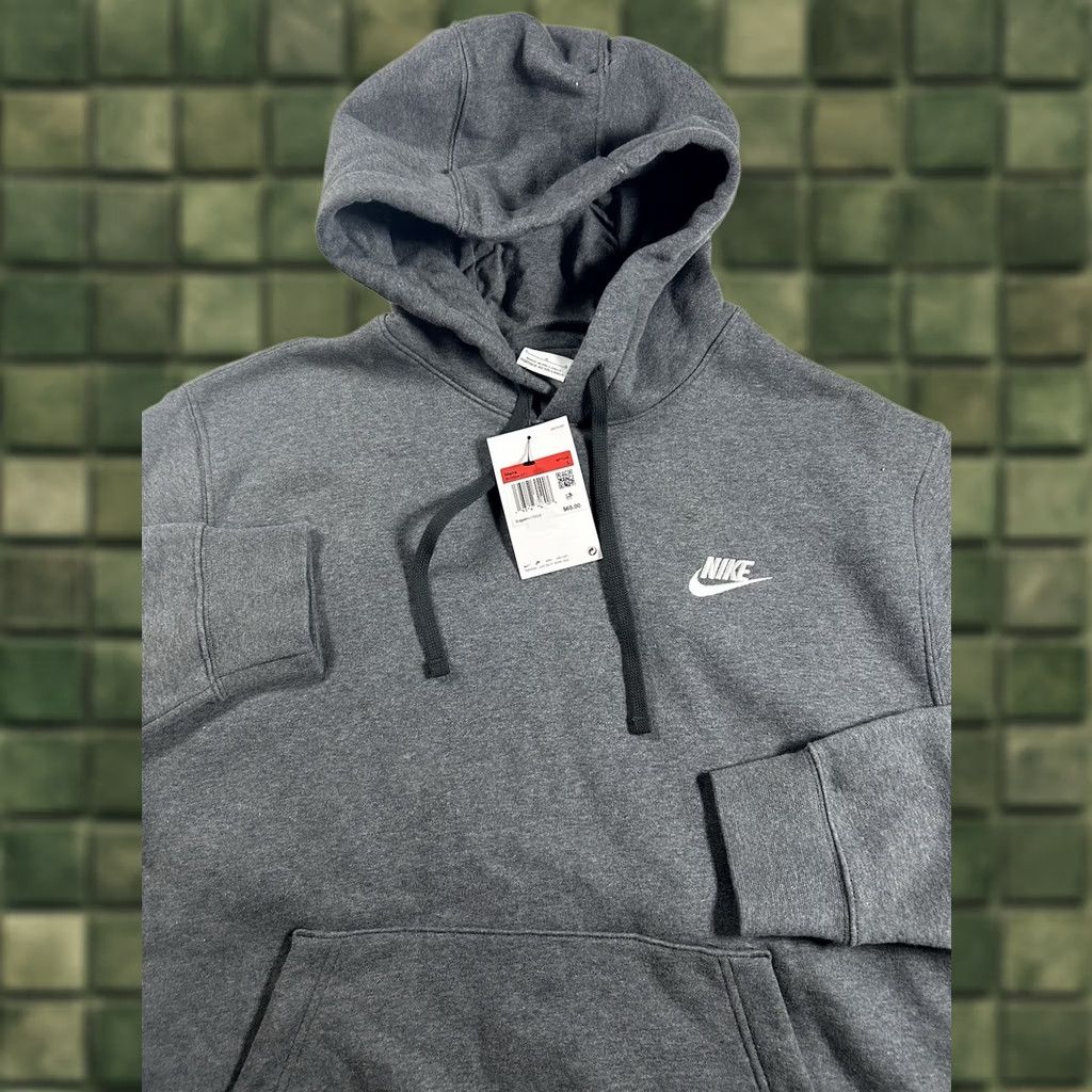 Nike Nike Sportswear Club Fleece Hoodie Sweatshirt Gray Large Mens Size US L / EU 52-54 / 3 - 1 Thumbnail