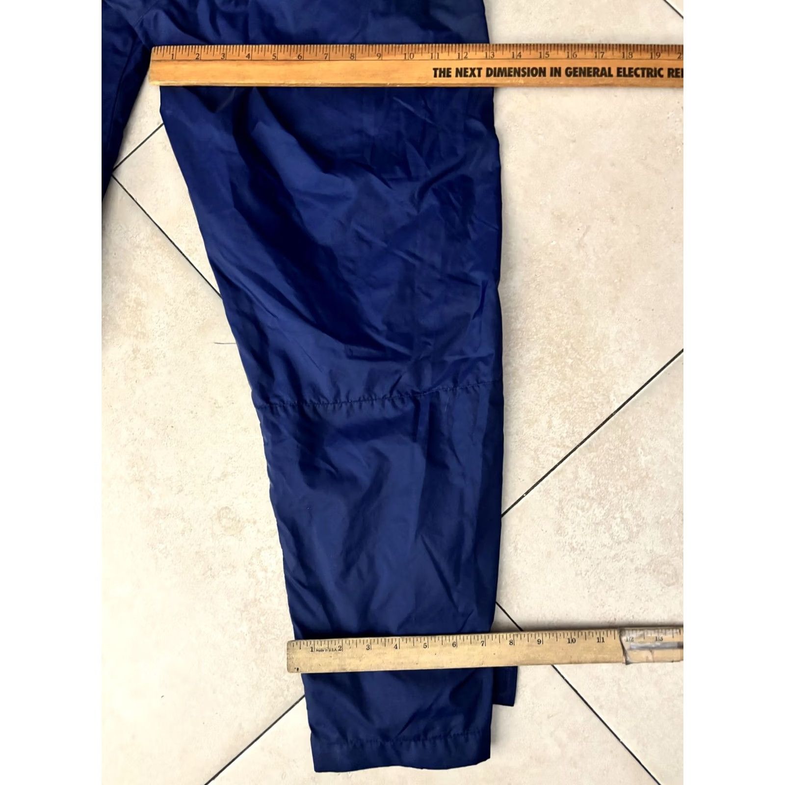 Adidas Adidas Track Pants Mens M Navy Blue 3-Stripes Lightweight Cotton Lined Size US 31 - 8 Thumbnail