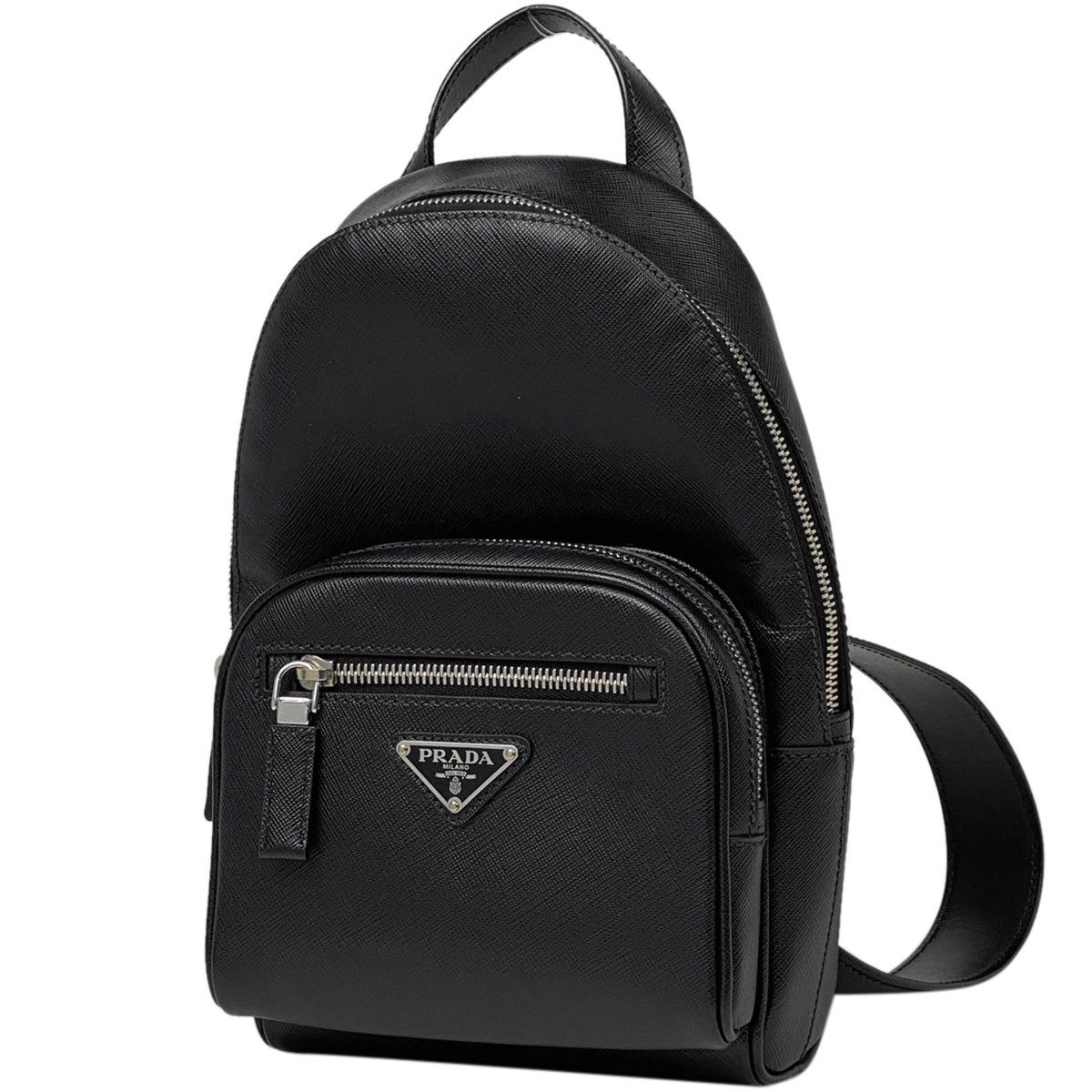 Prada Body Bag Shoulder Bag Saffiano Leather Nero Black