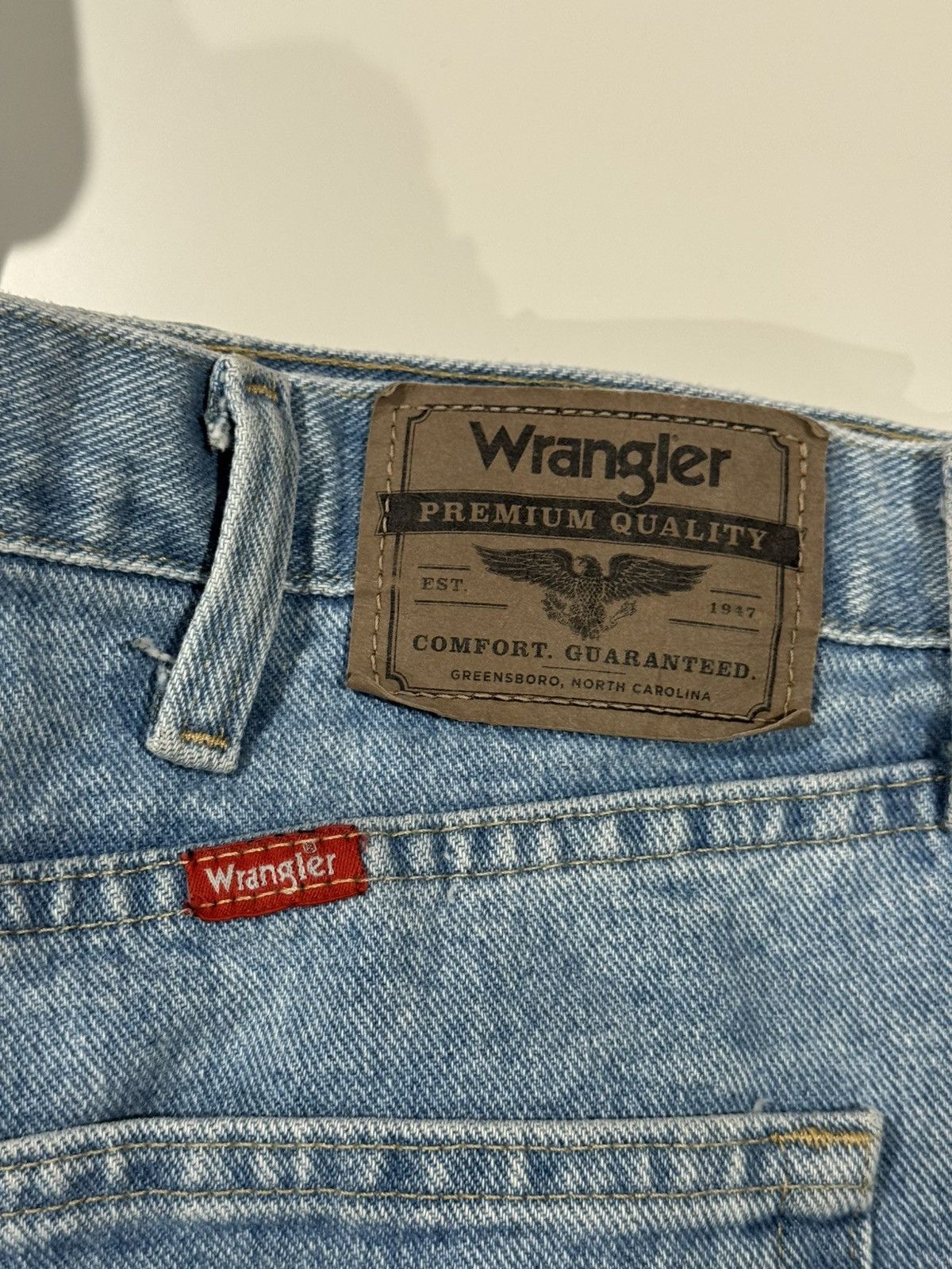 Wrangler 90s / 00s Vintage Wrangler Faded Stone Wash Denim Jeans 36 Size US 36 / EU 52 - 8 Thumbnail