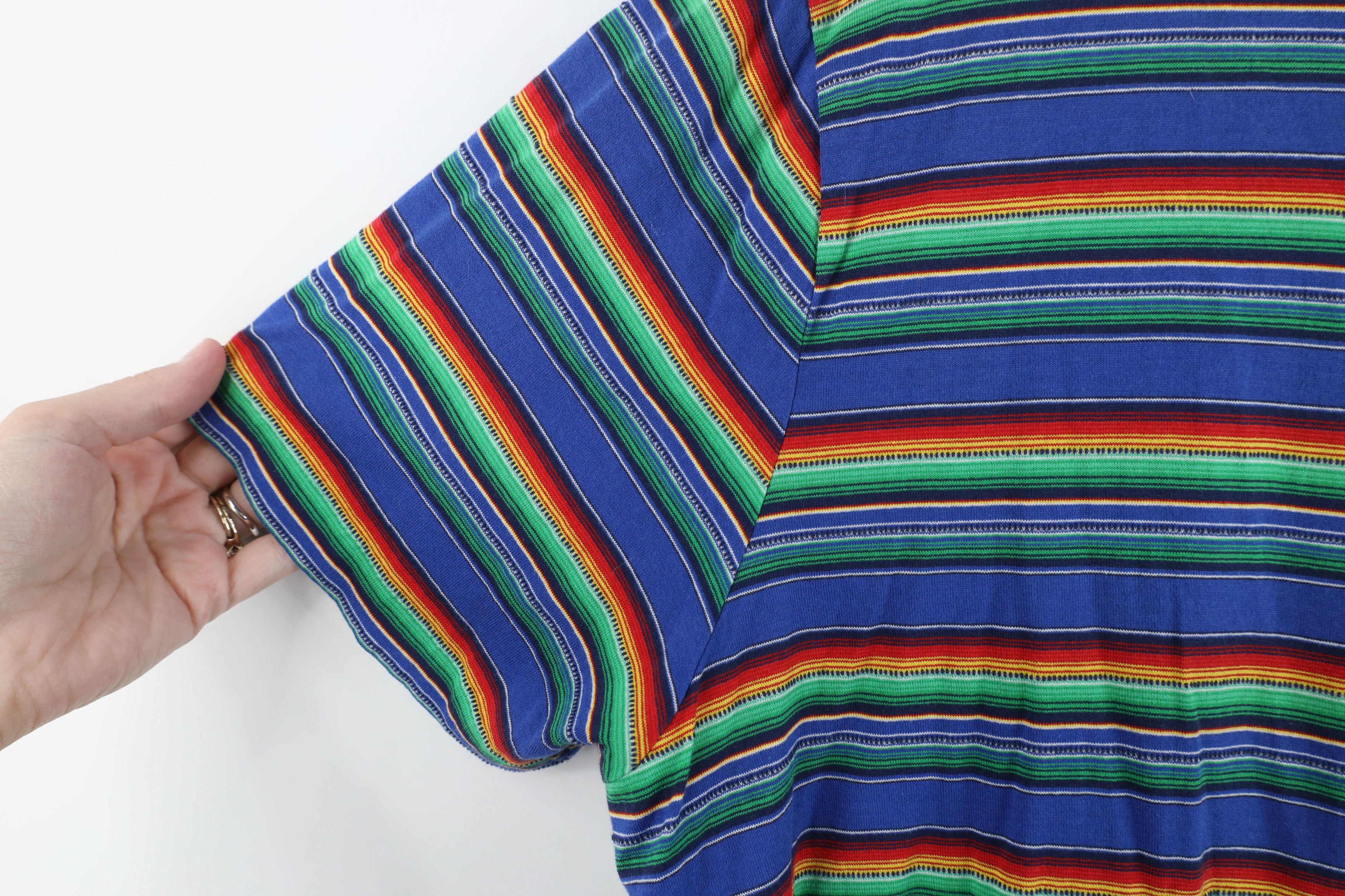 Ralph Lauren Vintage 90s Ralph Lauren Striped Knit Collared Polo Shirt Size US XXL / EU 58 / 5 - 9 Thumbnail