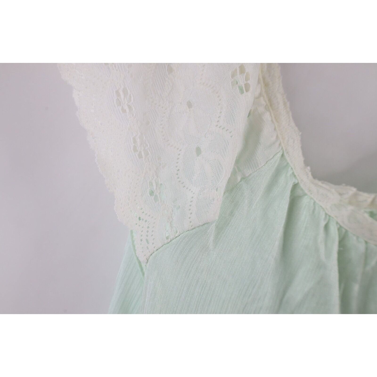 Vintage Vintage 90s Streetwear Flower Lace Sheer Night Gown Size ONE SIZE - 7 Thumbnail