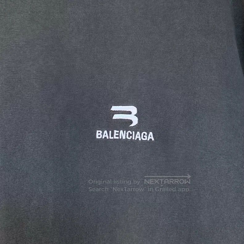 Balenciaga Balenciaga Embroidered Washed Destroyed Black Short Sleeve Size US M / EU 48-50 / 2 - 5 Thumbnail