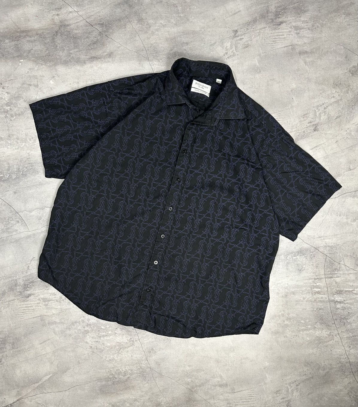 Yves Saint Laurent Vintage Yves Saint Laurent YSL Shirt Button Up Monogram Loho Size US XXL / EU 58 / 5 - 2 Thumbnail