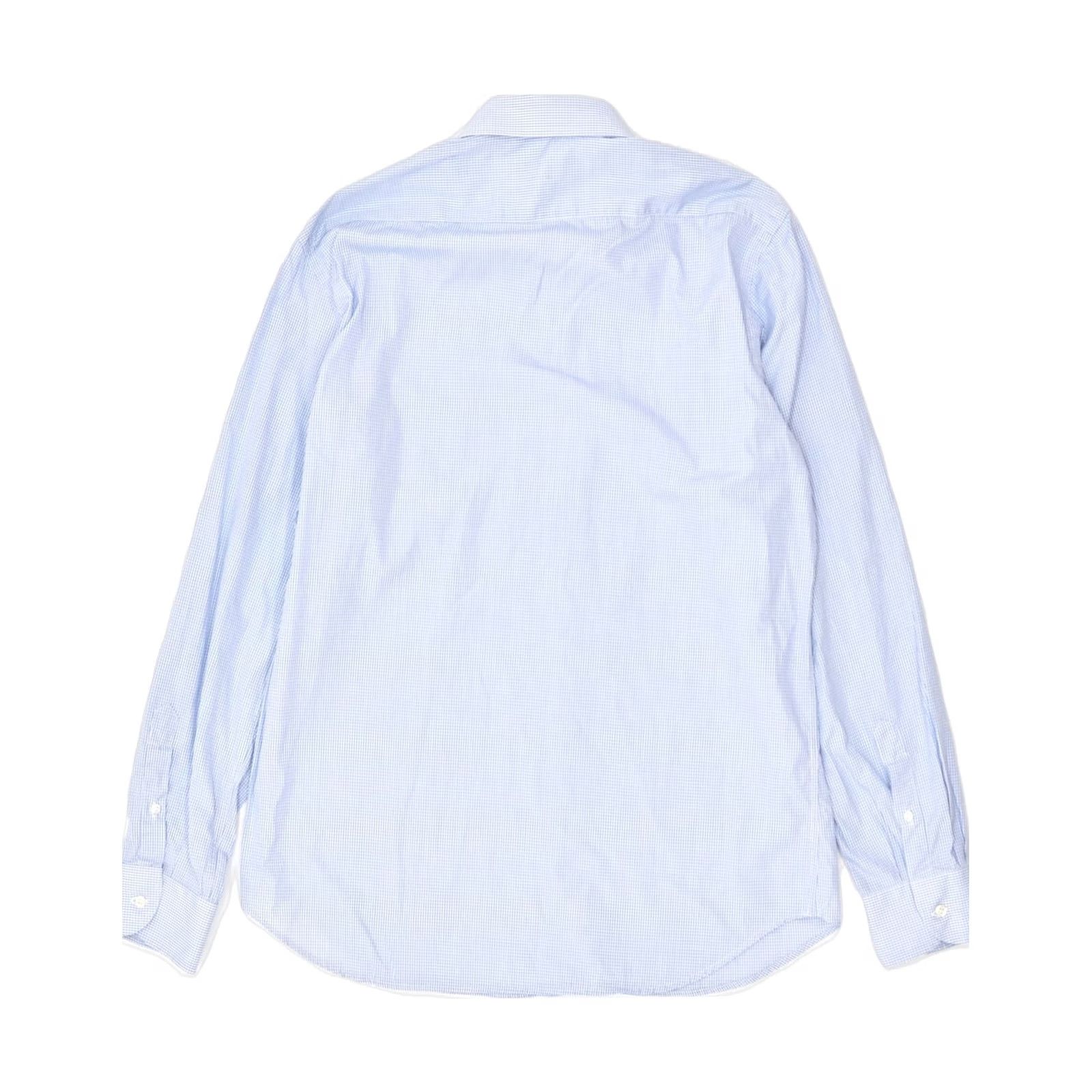 Vintage ROCCOBAROCCO Mens Shirt Large Blue Check Cotton Size US L / EU 52-54 / 3 - 2 Thumbnail