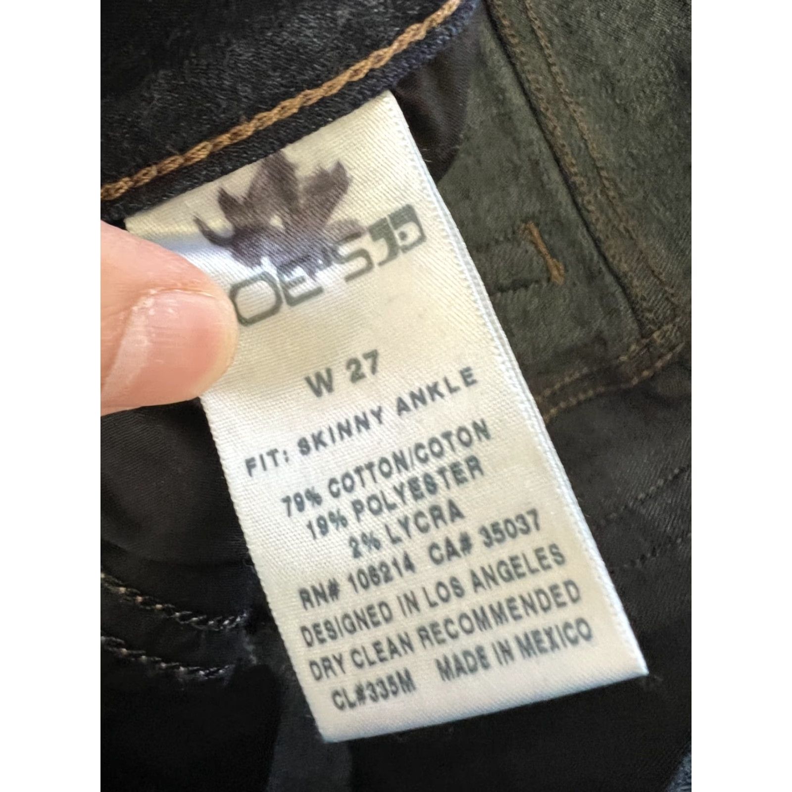 Vintage Joe’s 27x27 Skinny Ankle Jeans Dark Blue Midrise Stretch Size 27" / US 4 / IT 40 - 3 Thumbnail