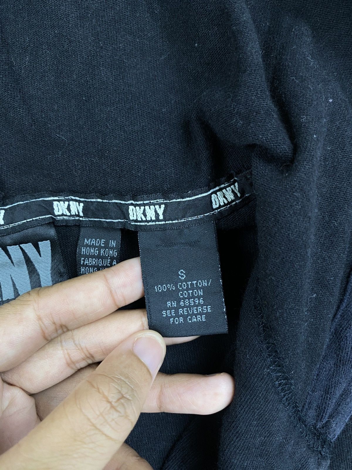 DKNY × Vintage Vintage 90s DKNY Big Logo Half Zipper Hoodie Size US M / EU 48-50 / 2 - 10 Thumbnail