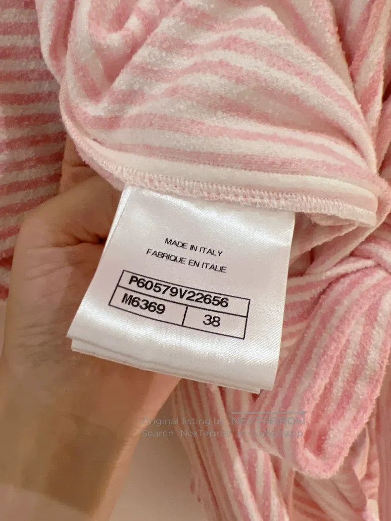 Chanel Chanel Cruise series pink and white striped tweed jacket Size XS / US 0-2 / IT 36-38 - 8 Thumbnail