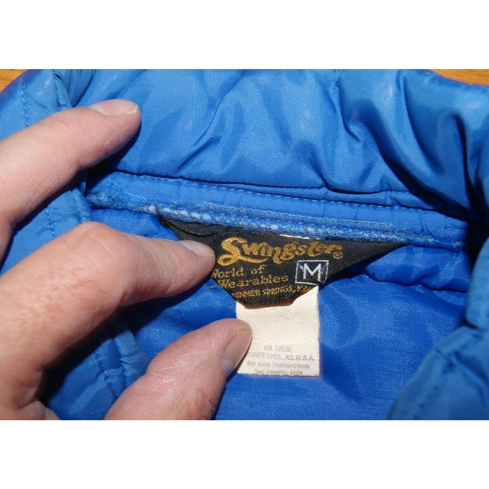Swingster VTG 80s SWINGSTER Blue Puffer Jacket M USA Size US M / EU 48-50 / 2 - 3 Thumbnail