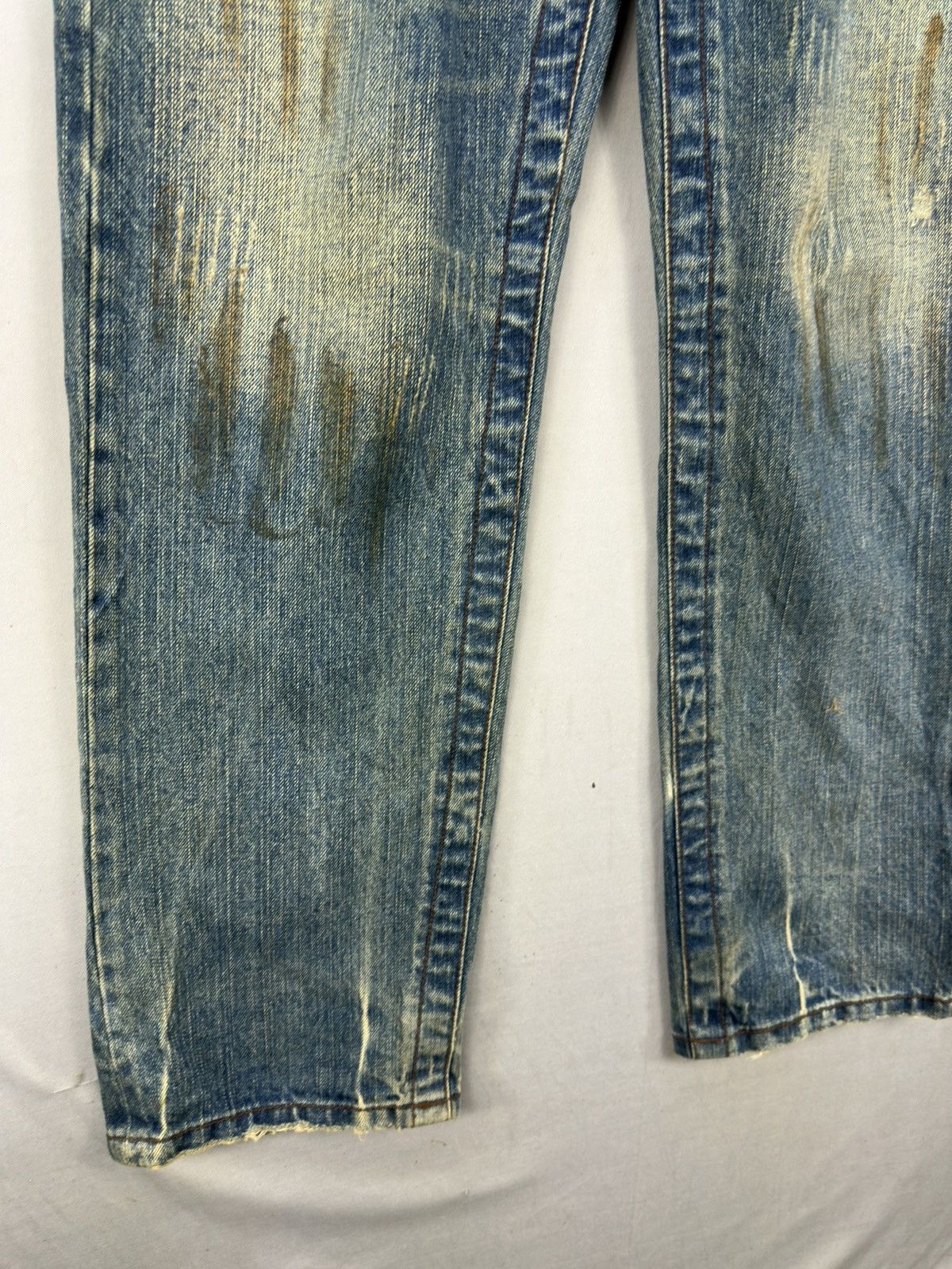 If Six Was Nine SixStarExclusiveDesign Distressed Straight Cut Jeans Size US 32 / EU 48 - 4 Thumbnail