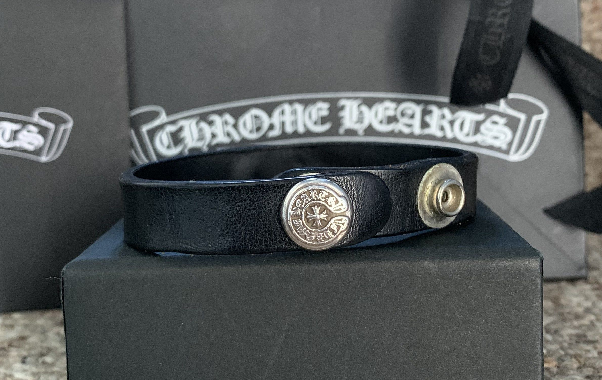 Chrome Hearts Chrome Hearts Leather Silver Dagger Snap Bracelet Size ONE SIZE - 4 Thumbnail